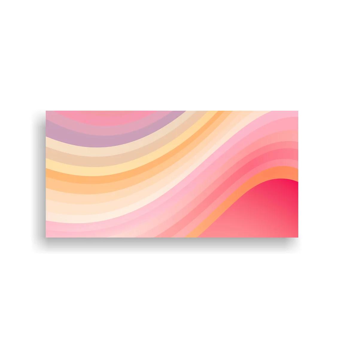 Cuadro ondas de color en rosa coral y beige — imagen principal