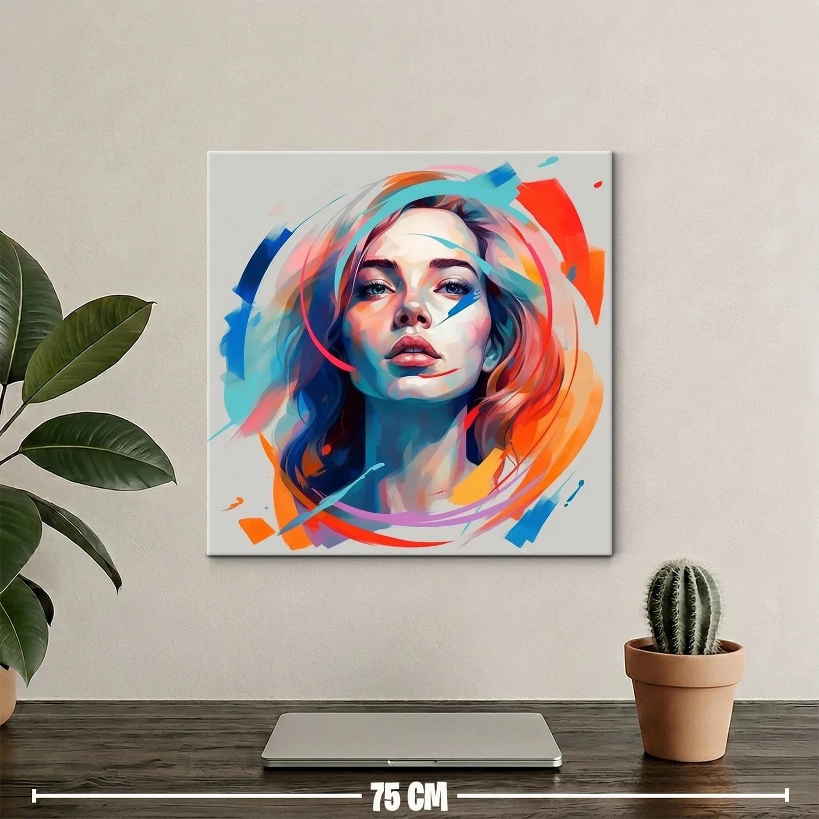 Retrato vibrante femenino con tonos intensos y dinámicos — miniatura 2