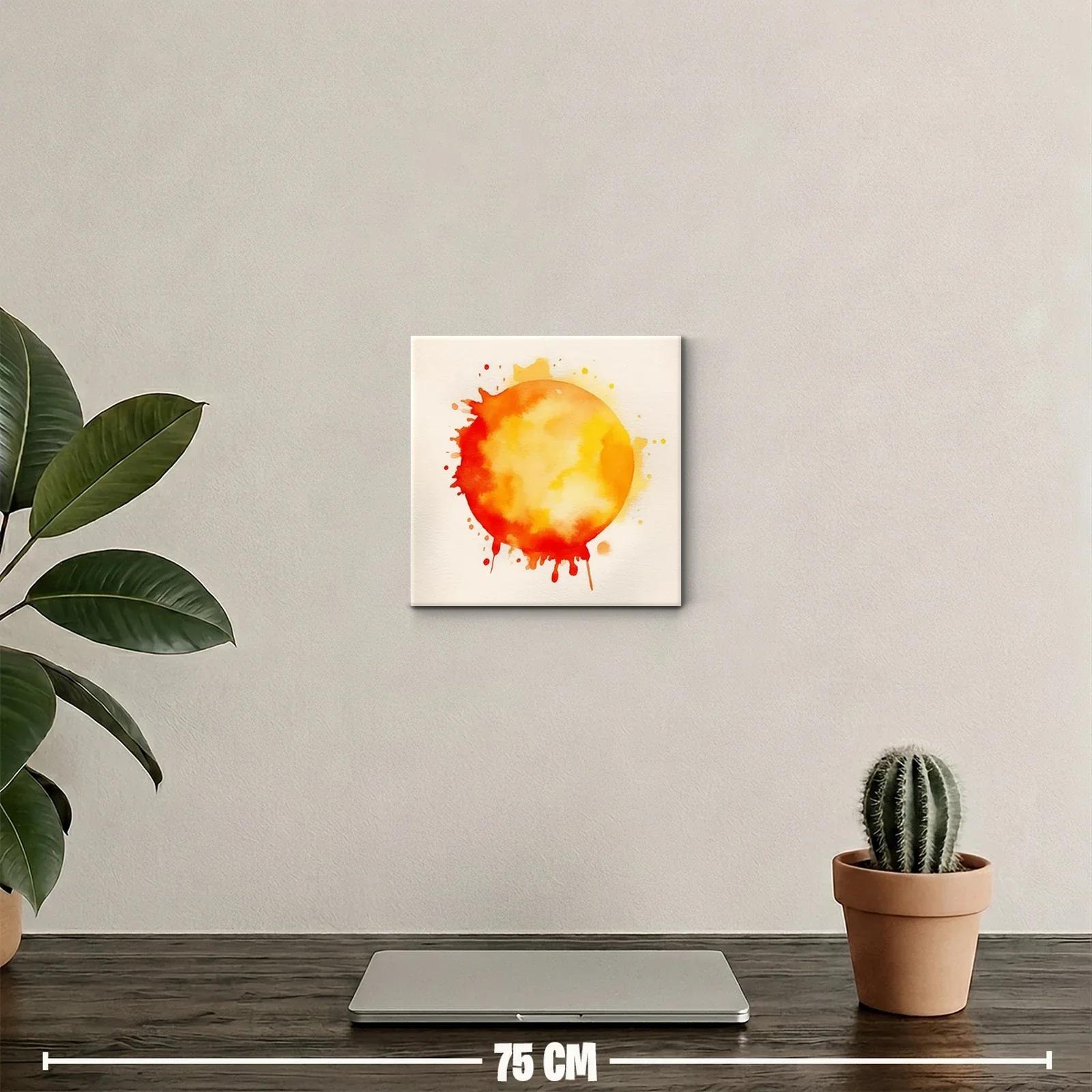 Cuadro decorativo círculo en tonos cálidos y vibrantes — miniatura 2