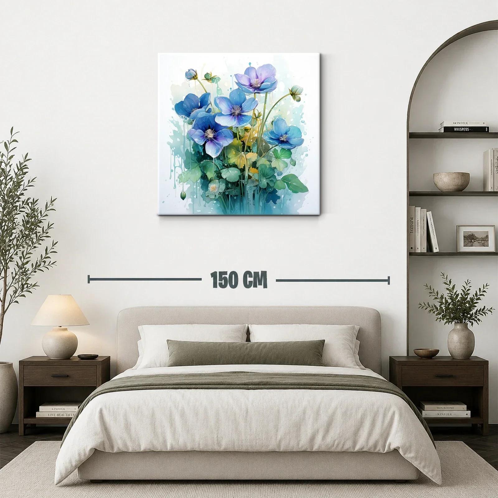 Bouquet floral en tonos azules con estilo etéreo y delicado — miniatura 3