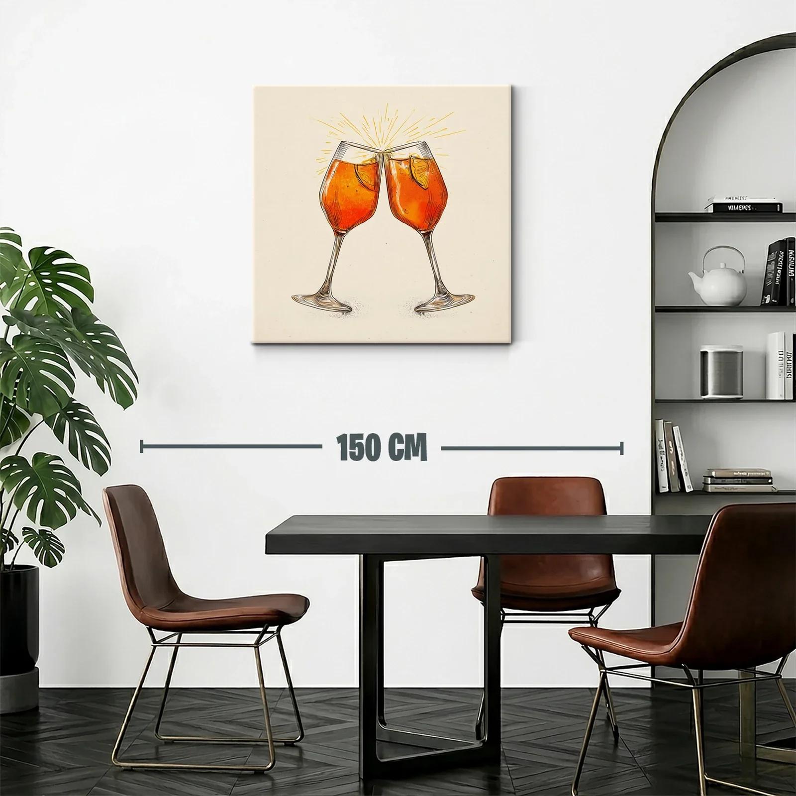 Brindis con copas de cóctel en elegante ilustración — miniatura 2