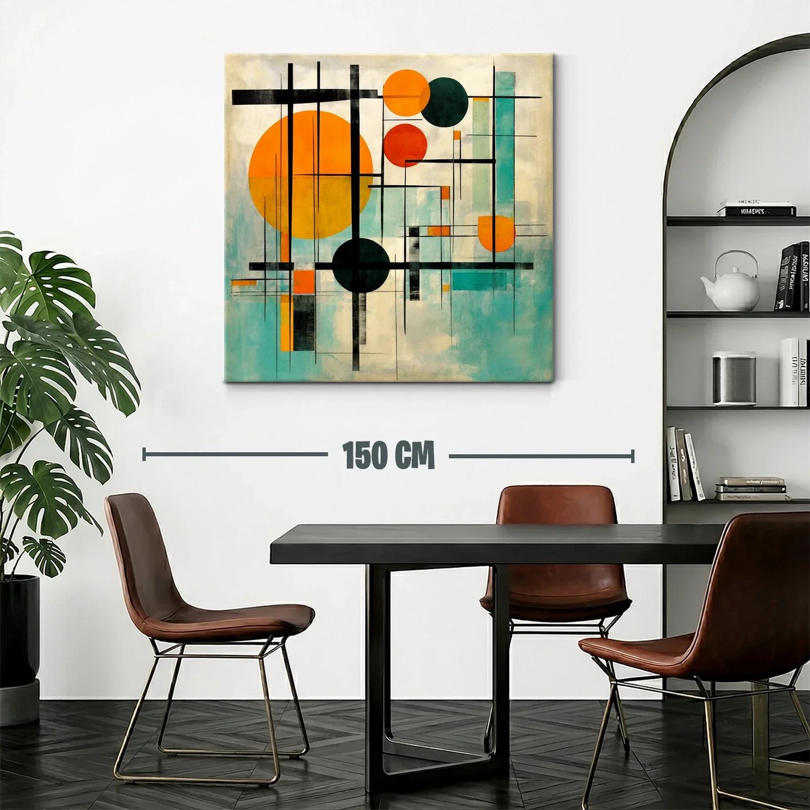 Composición geométrica moderna con tonos cálidos y fríos — miniatura 2