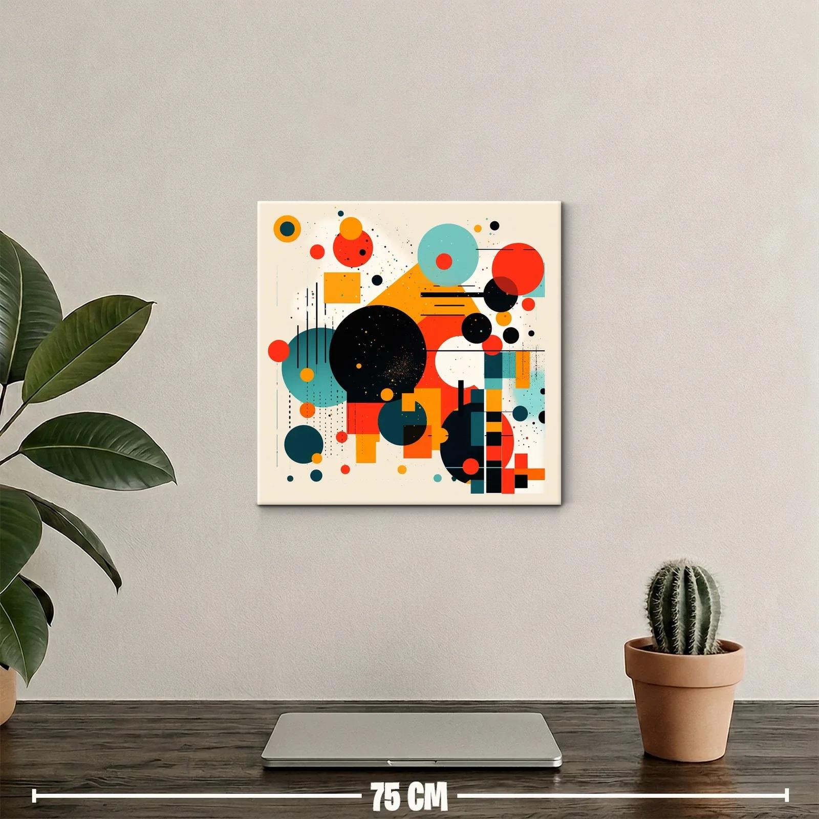 Composición abstracta con círculos y tonos vibrantes — miniatura 2