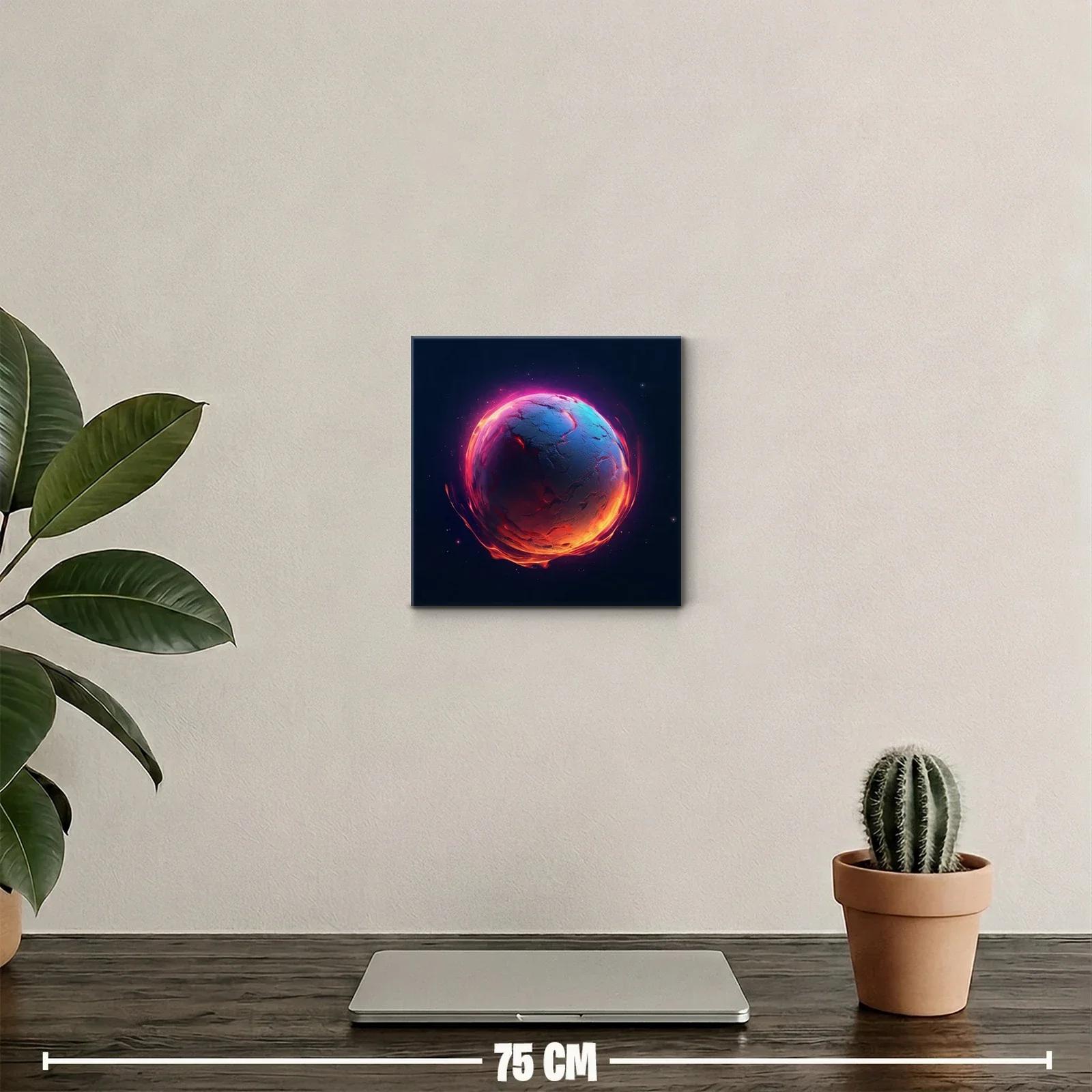 Planeta incandescente con texturas vibrantes y energía dinámica — miniatura 2