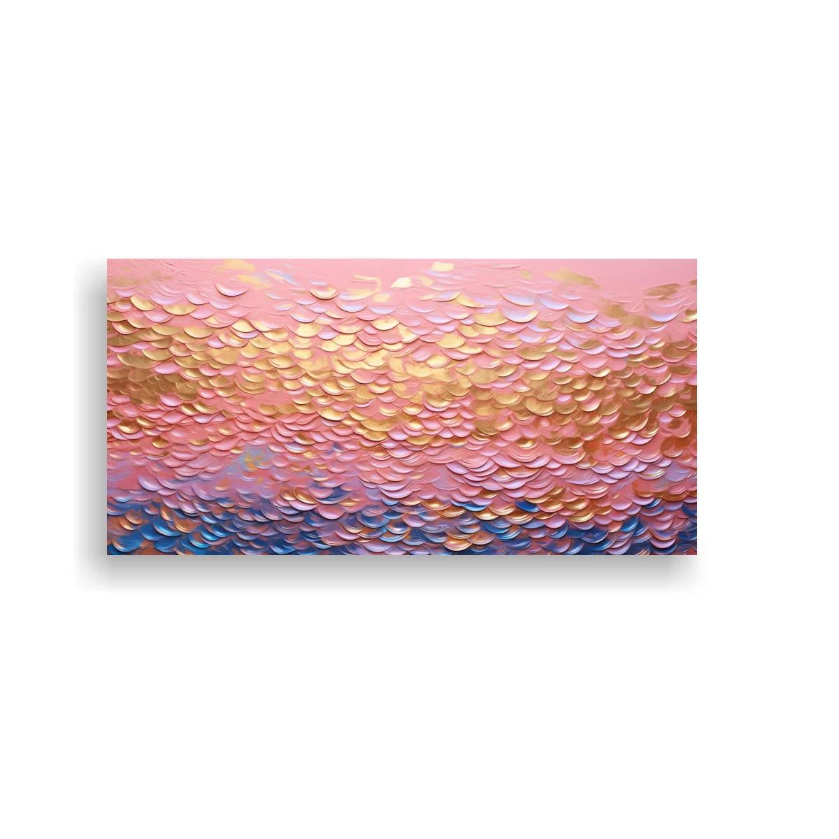 Cuadro escamas rosadas con textura empastada — imagen principal