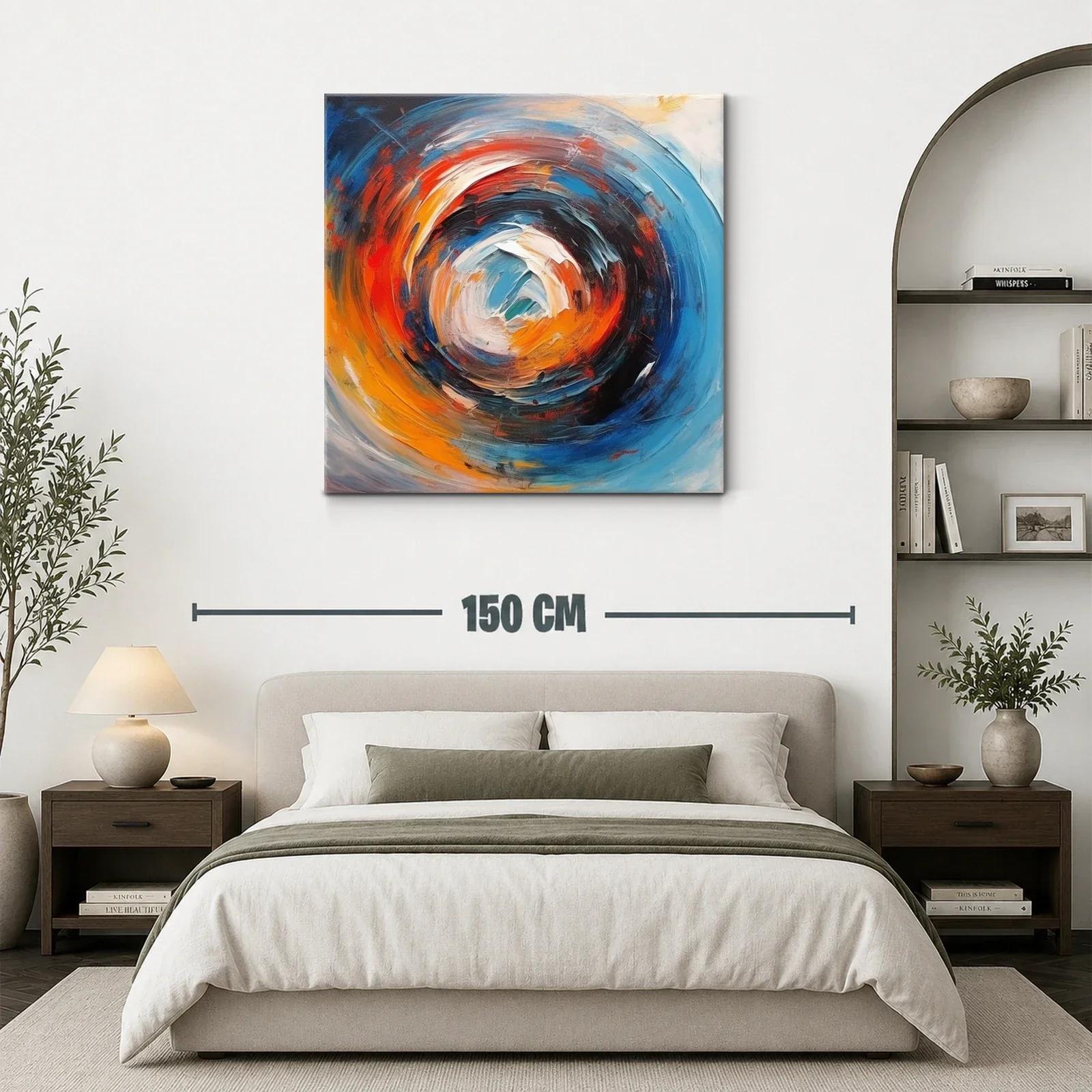 Composición abstracta en tonos vivos y azulados — miniatura 3