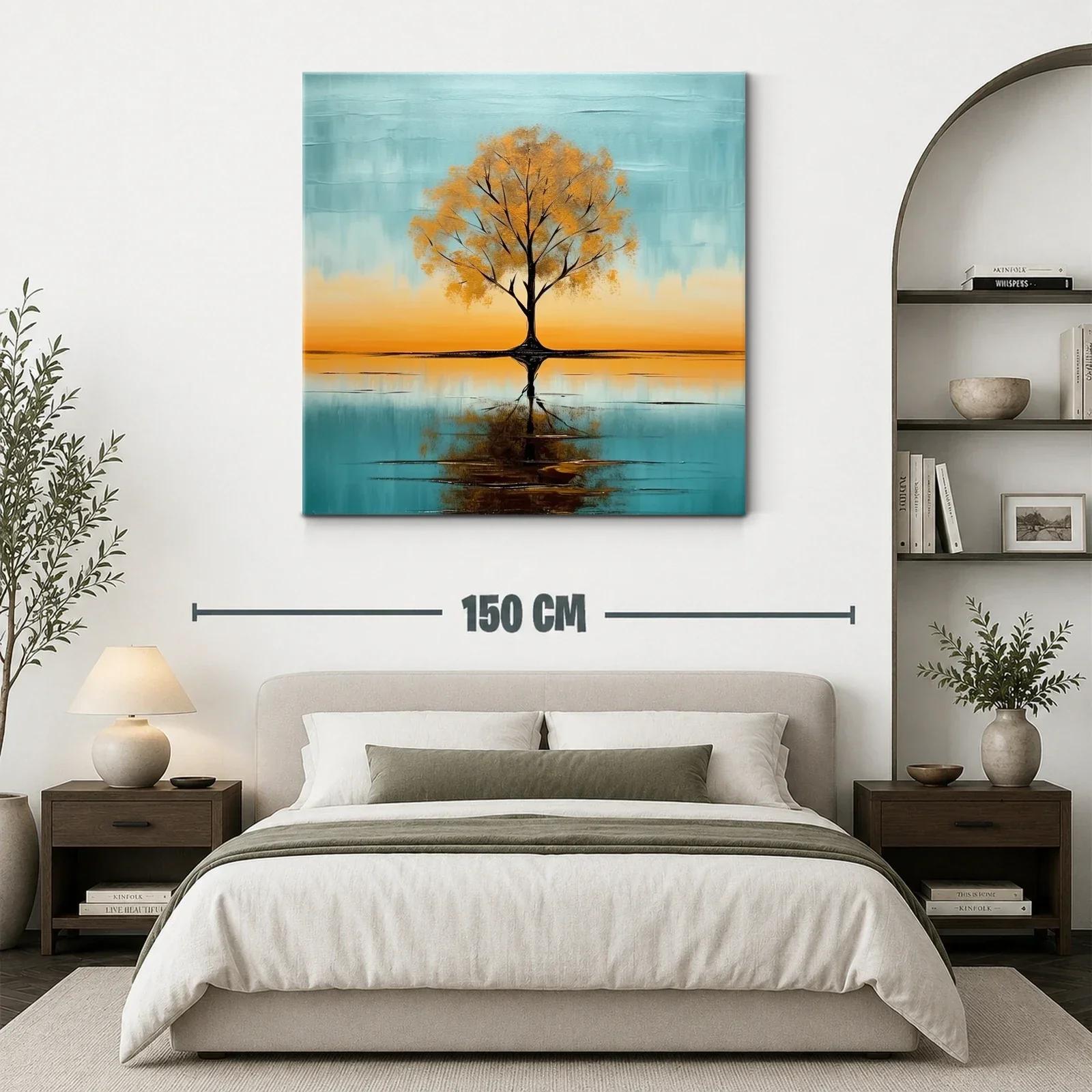 Ética y serenidad en árbol reflejado sobre agua tranquila — miniatura 3