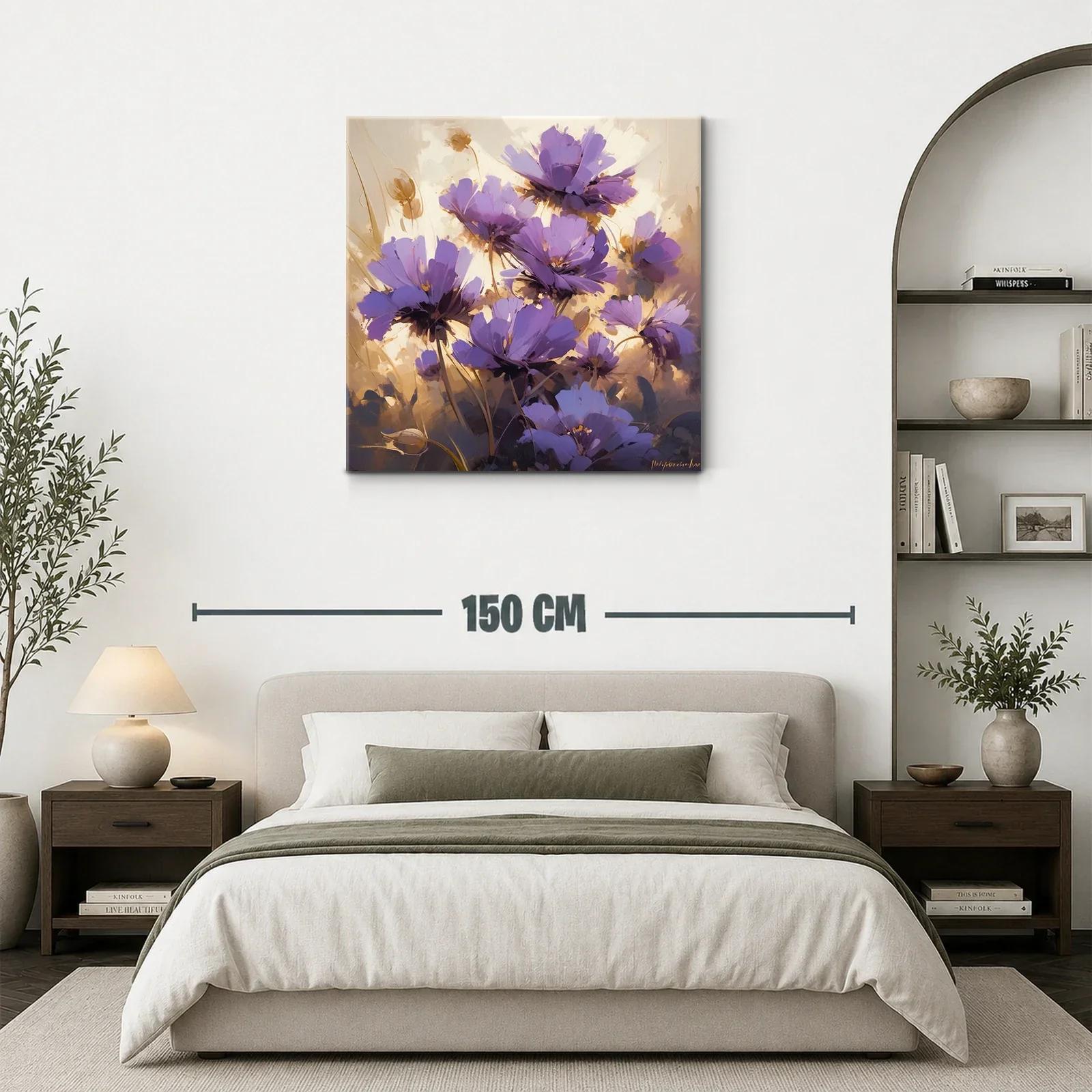 Flores lilas vibrantes con fondo cálido y luminoso — miniatura 3