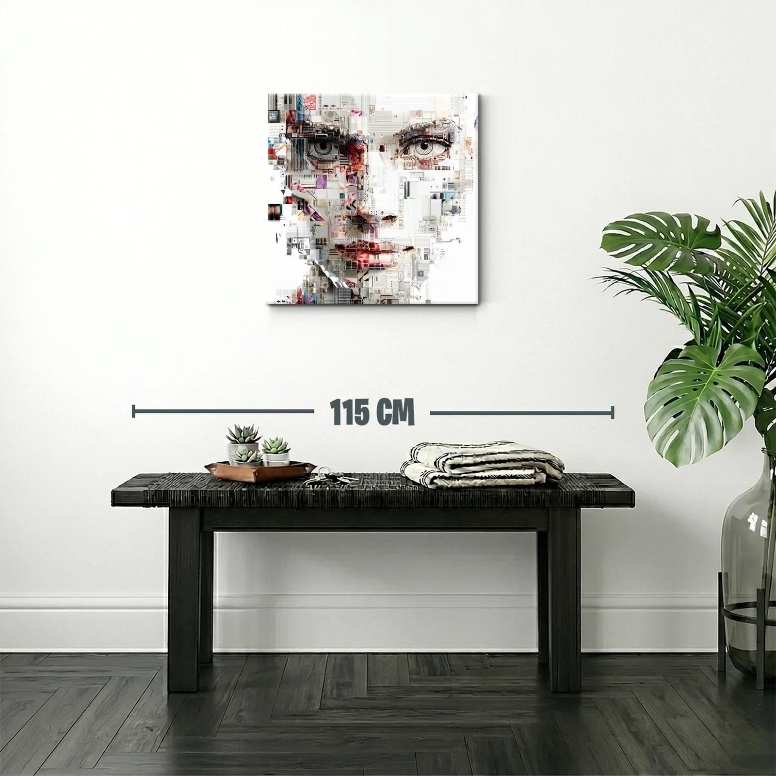 Rostro femenino compuesto por tonos y texturas variadas — miniatura 2