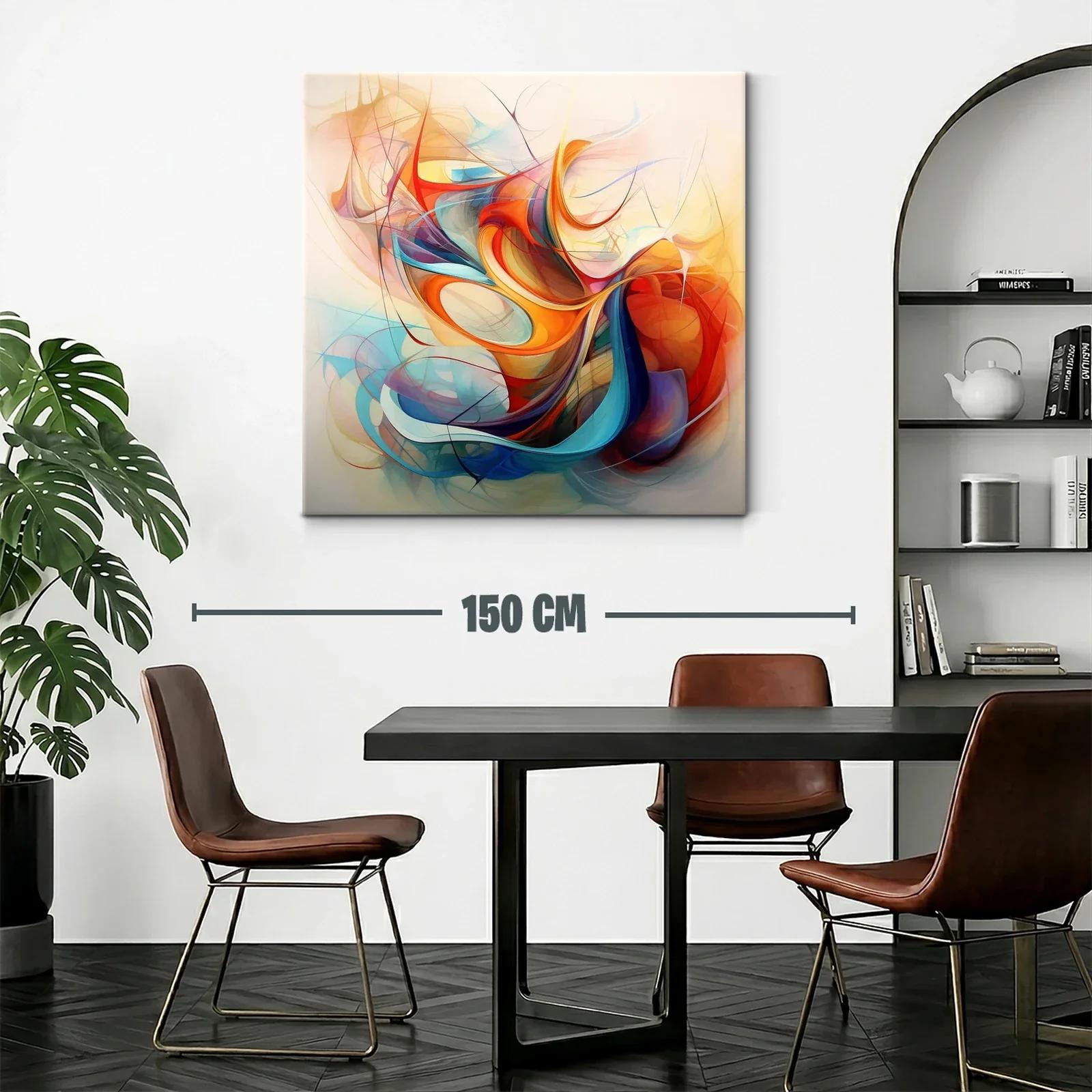 Composición abstracta con formas fluidas y vibrantes — miniatura 2