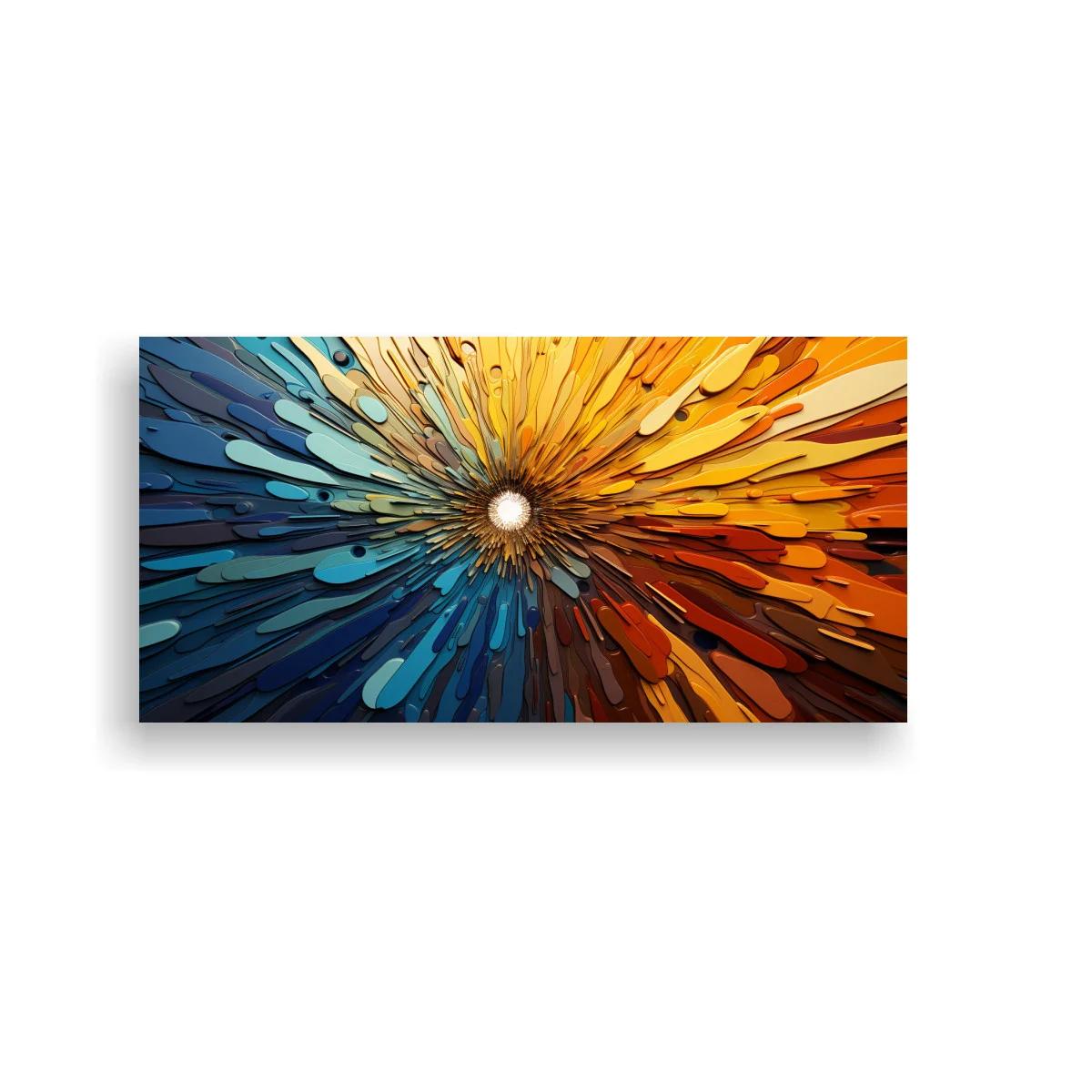 Cuadro estallido radial de color con núcleo luminoso — imagen principal