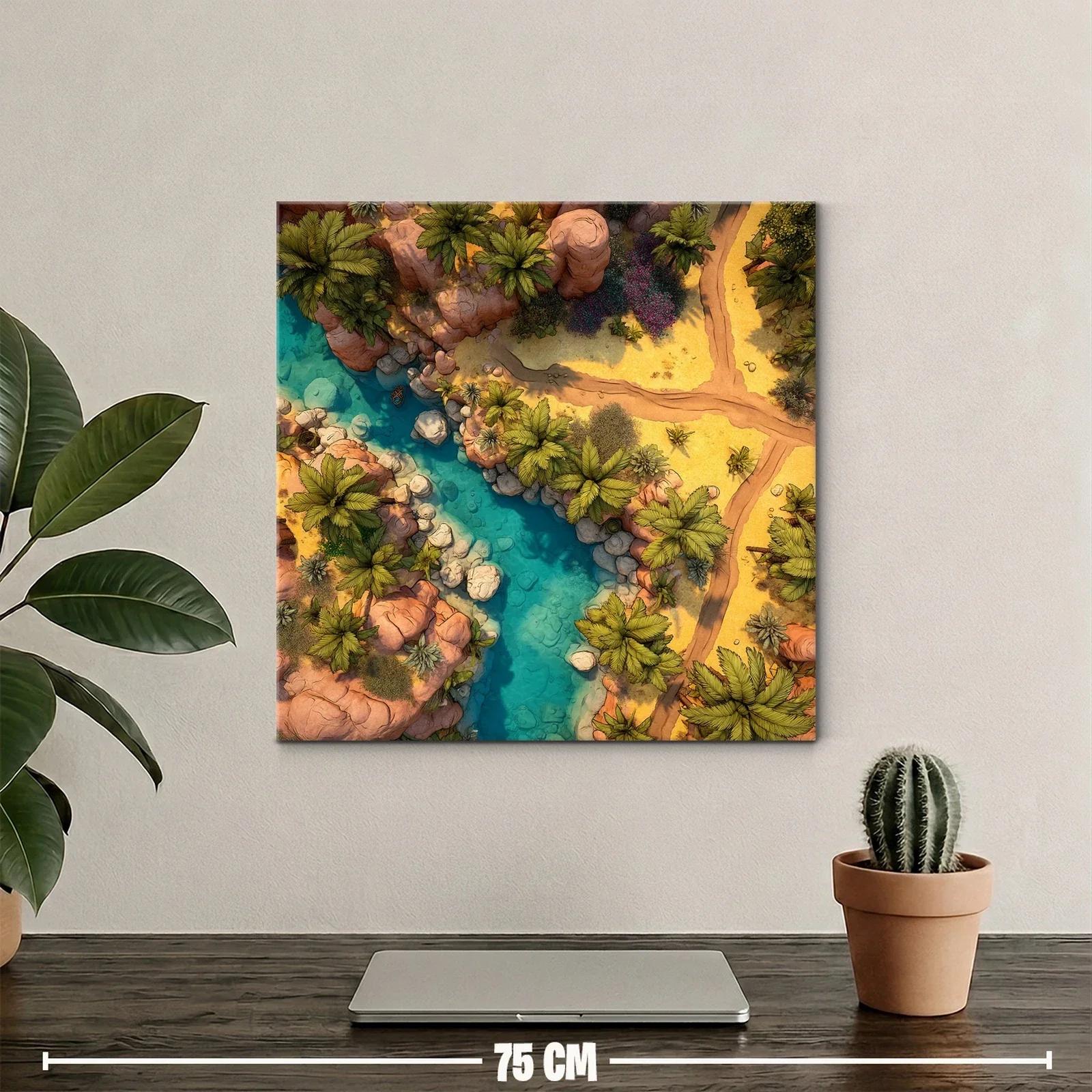 Paisaje natural con río turquesa y vegetación exuberante — miniatura 2