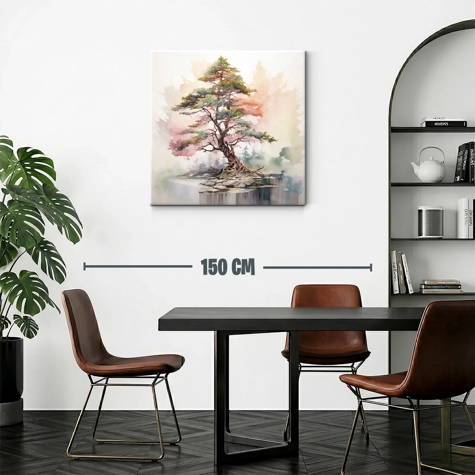 Árbol sobre roca con tonos suaves y delicados — miniatura 2