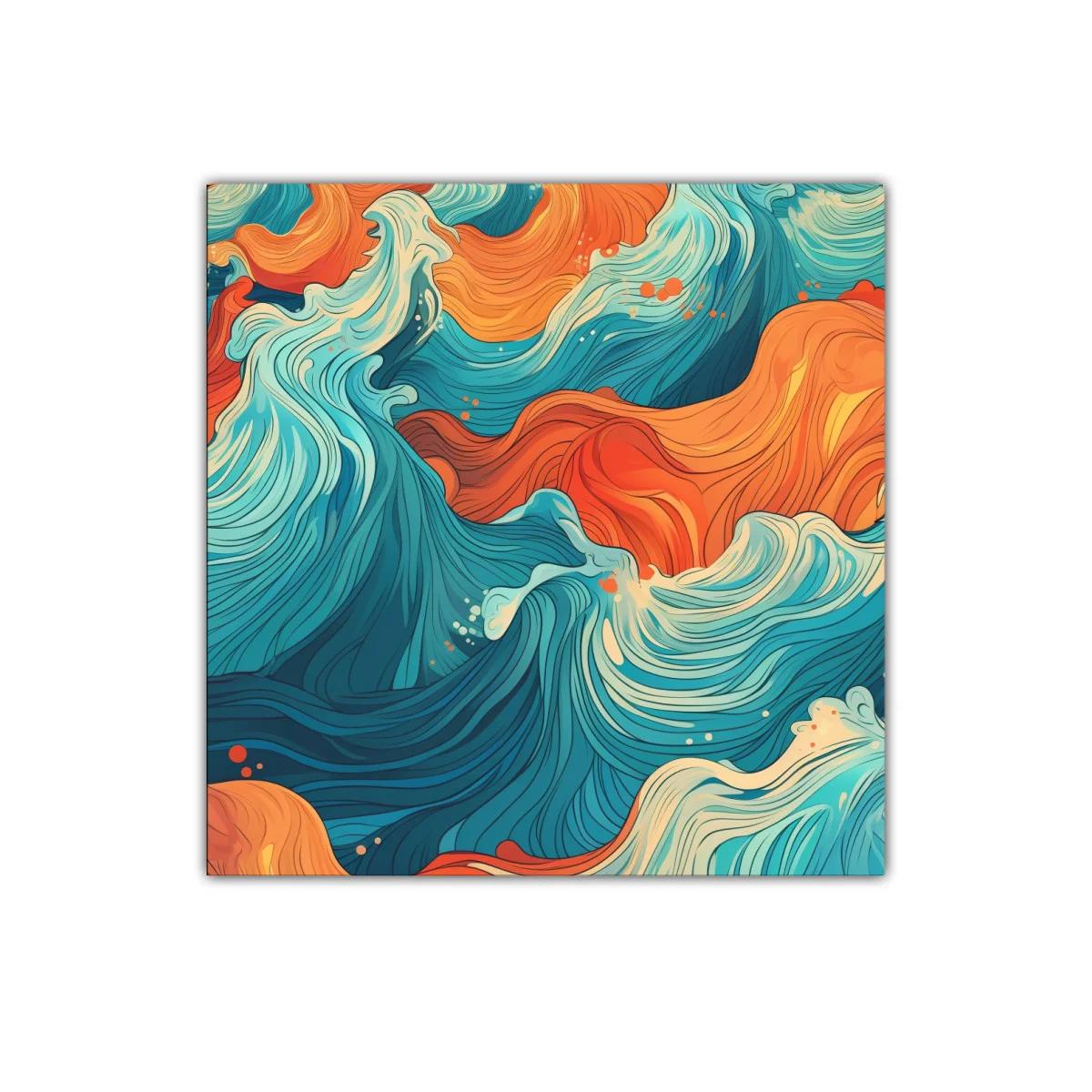 Cuadro abstracto con movimiento fluido y vibrantes colores — miniatura 1