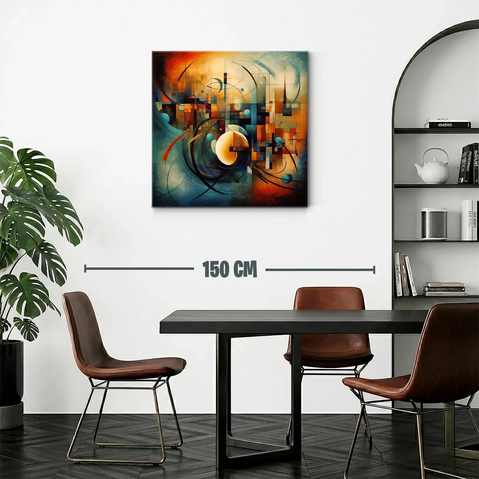Composición abstracta con tonos cálidos y figuras orgánicas — miniatura 2