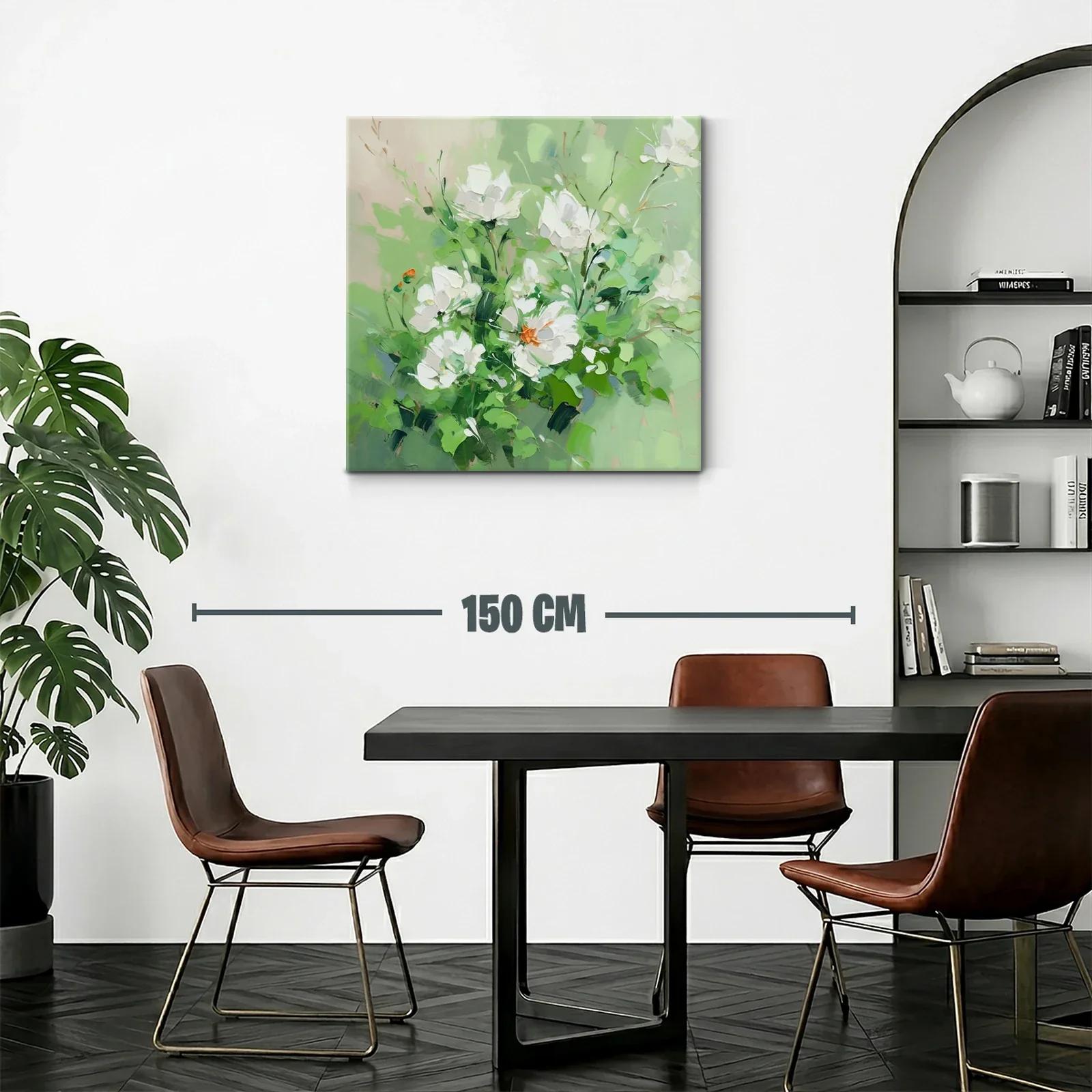 Elegancia natural con flores blancas y tonos verdes — miniatura 2