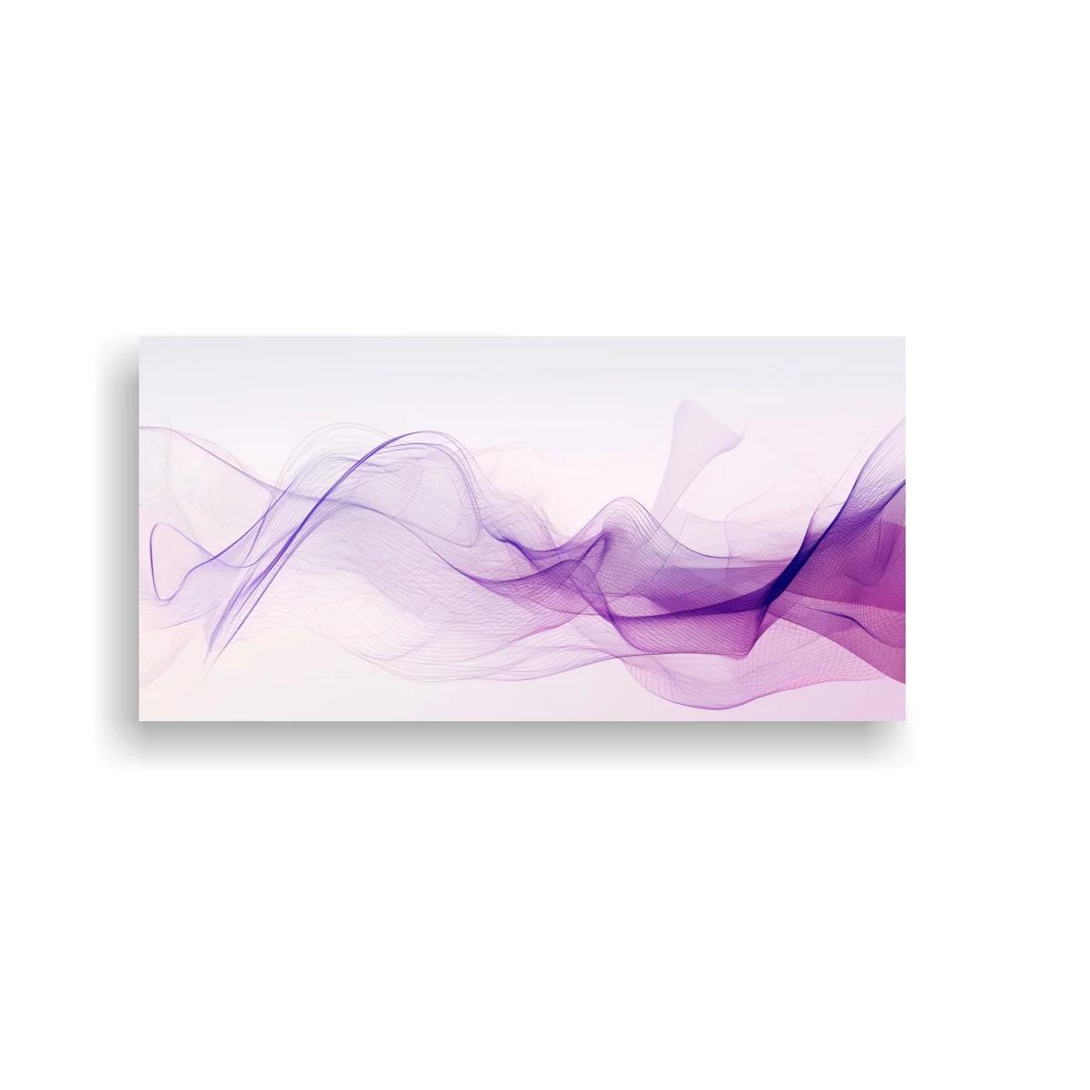 Cuadro ondas de humo morado con trazos fluidos — imagen principal
