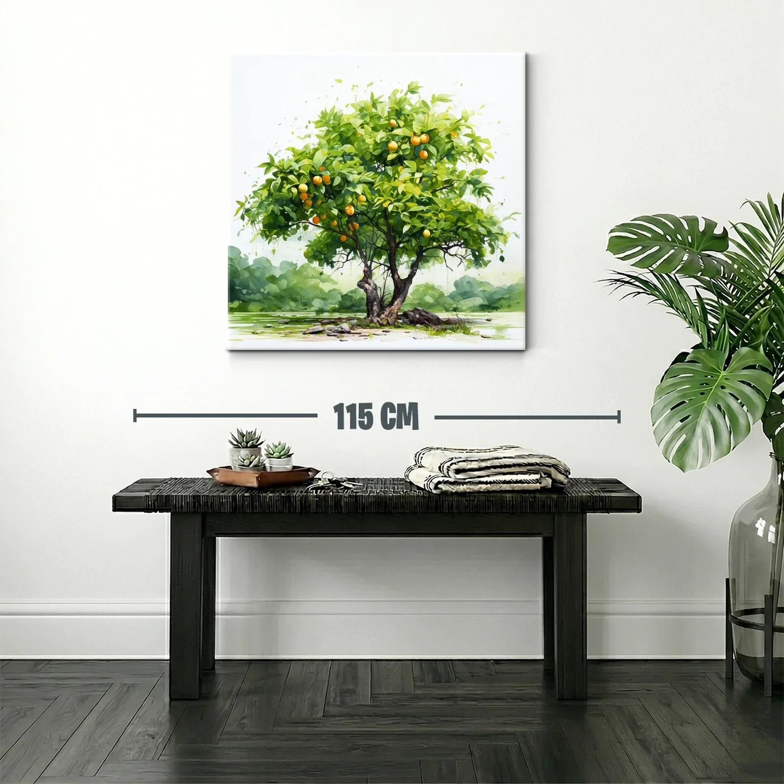 Árbol de frutas naranjas en paisaje natural sereno — miniatura 2