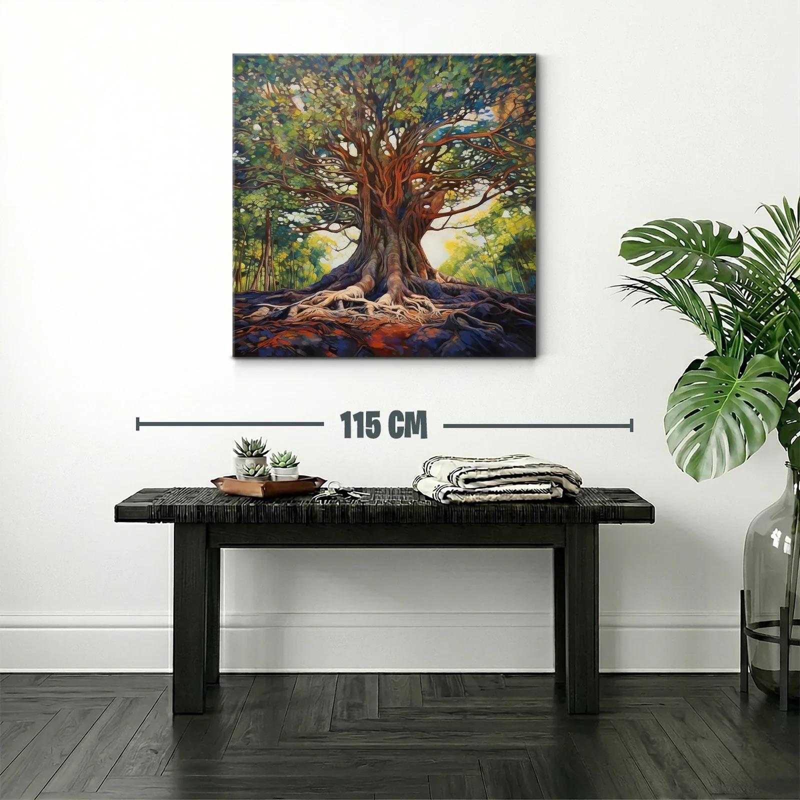 Árbol majestuoso con raíces expuestas y follaje vibrante — miniatura 2