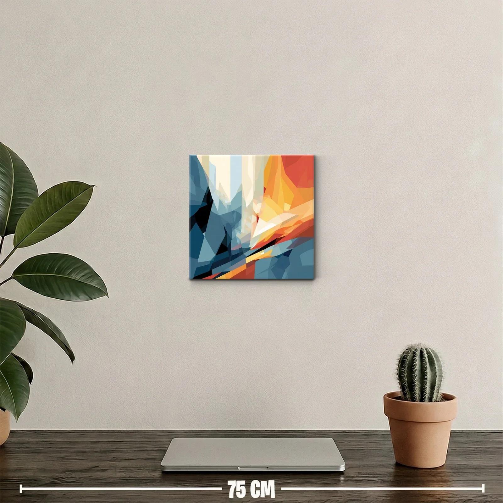 Composición Abstracta con Tonos Cálidos y Fríos — miniatura 2