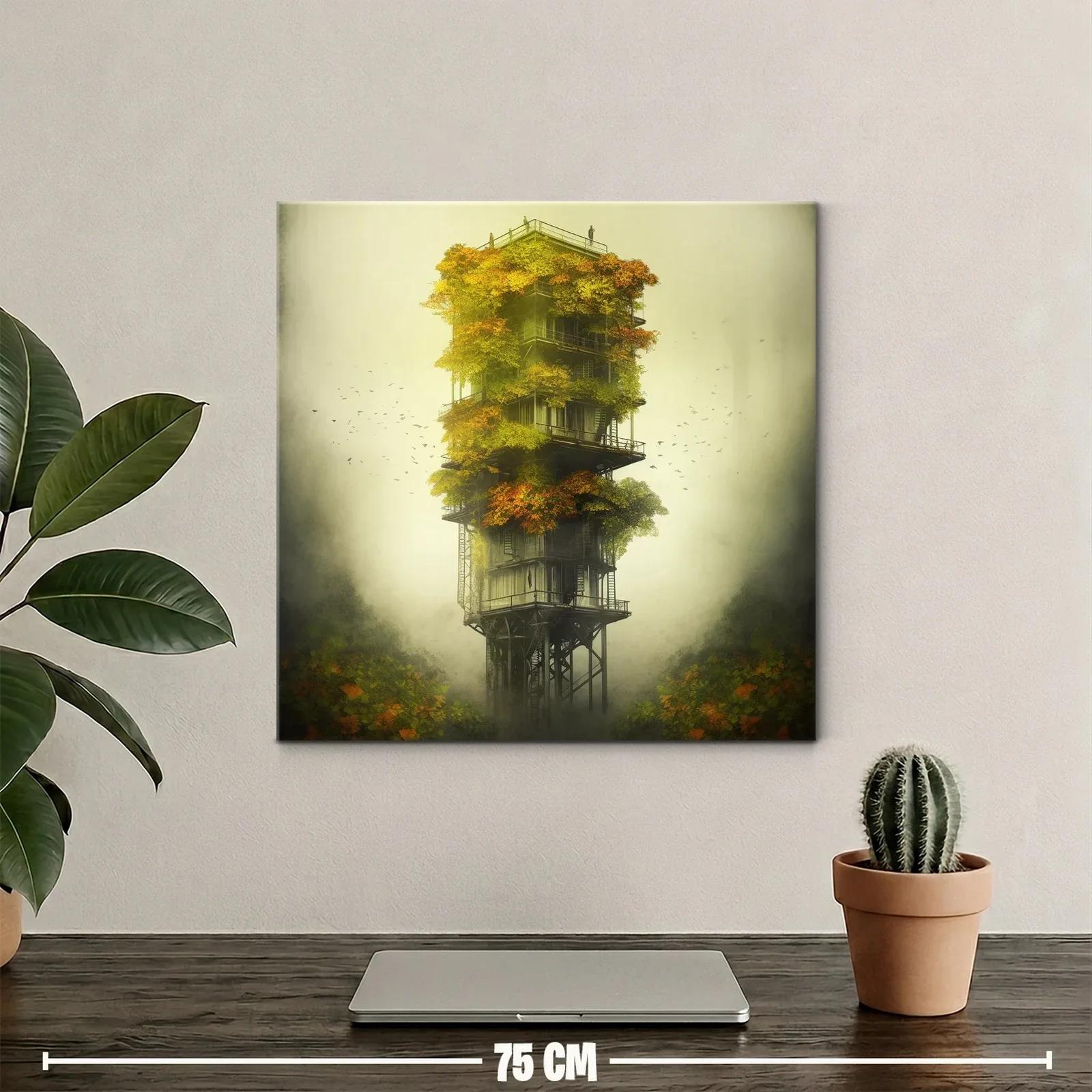 Torre mágica envuelta en follaje otoñal y misterio — miniatura 2