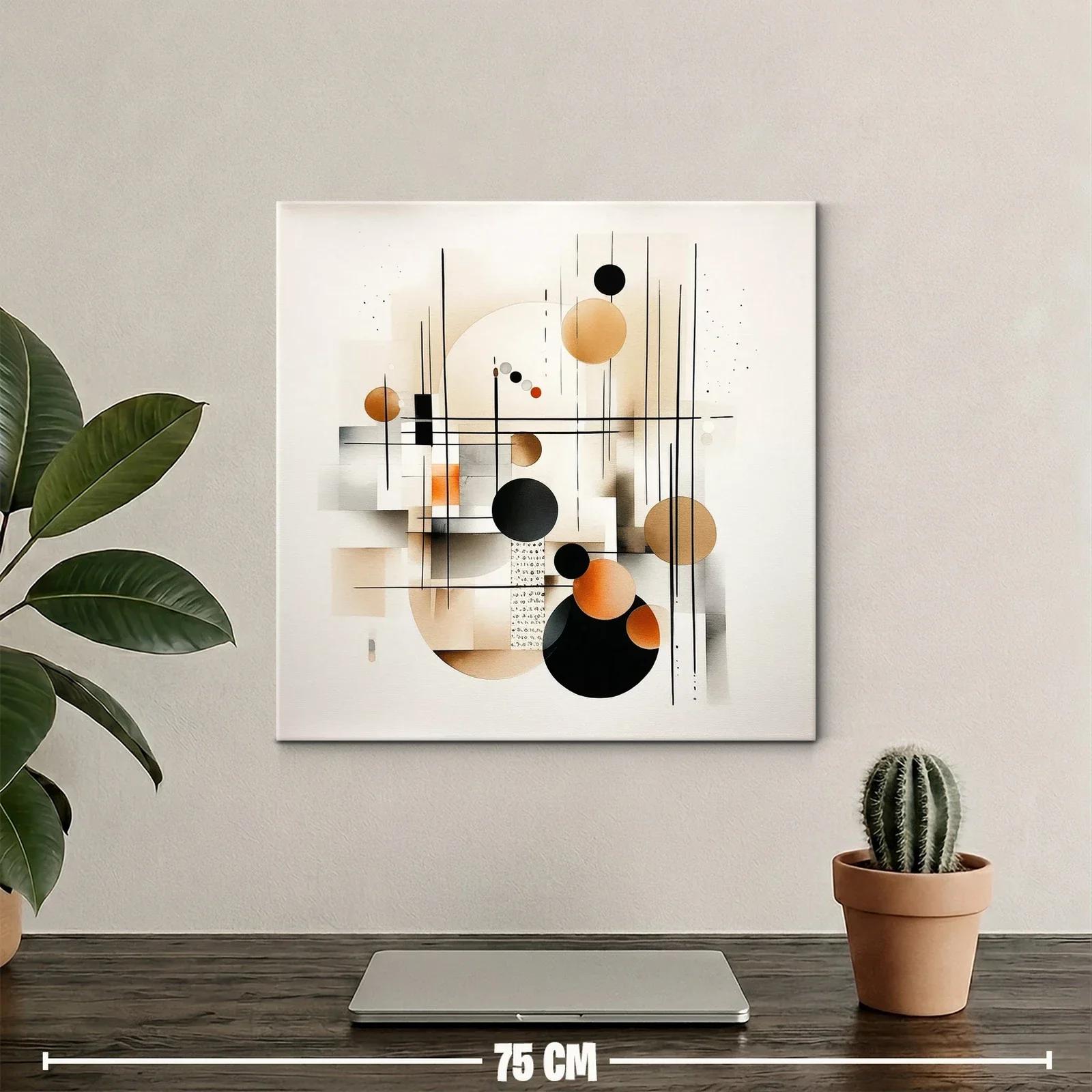 Composición abstracta con círculos y líneas geométricas — miniatura 2