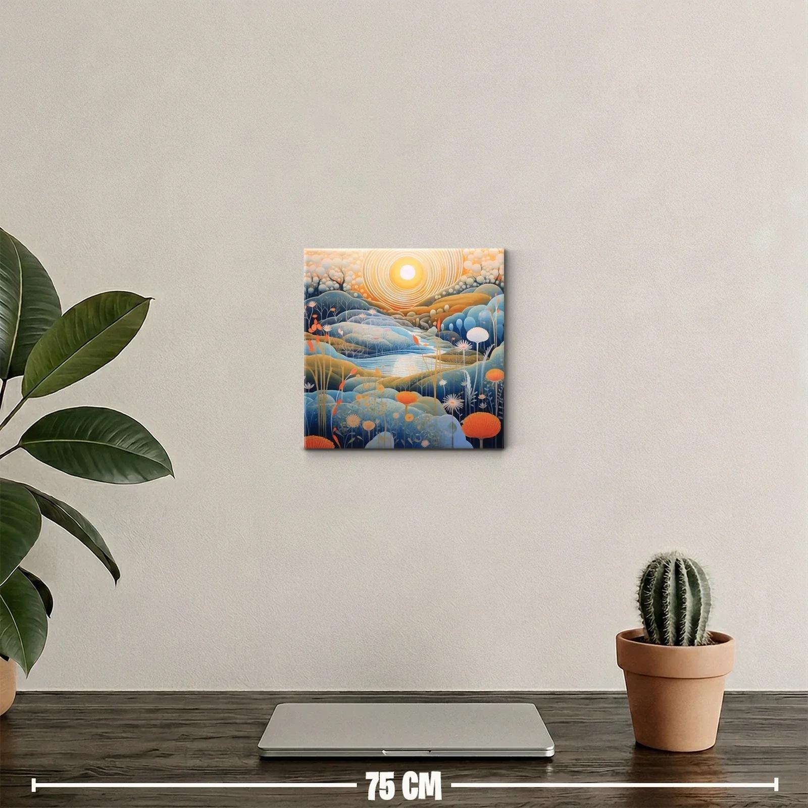 Paisaje onírico con cálidos tonos al amanecer — miniatura 2