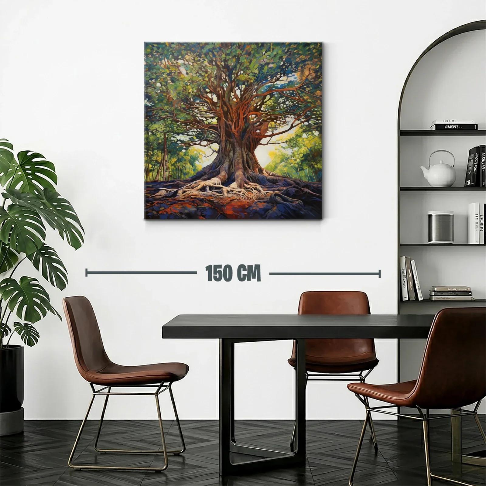 Árbol majestuoso con raíces expuestas y follaje vibrante — miniatura 2