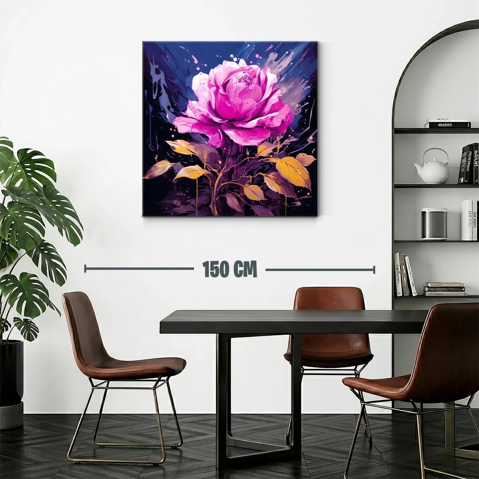 Flor vibrante en tonos rosas y amarillos sobre fondo oscuro — miniatura 2