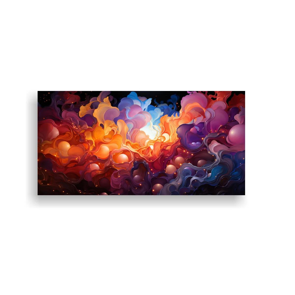 Cuadro nubes de color abstractas con explosión central de luz — imagen principal