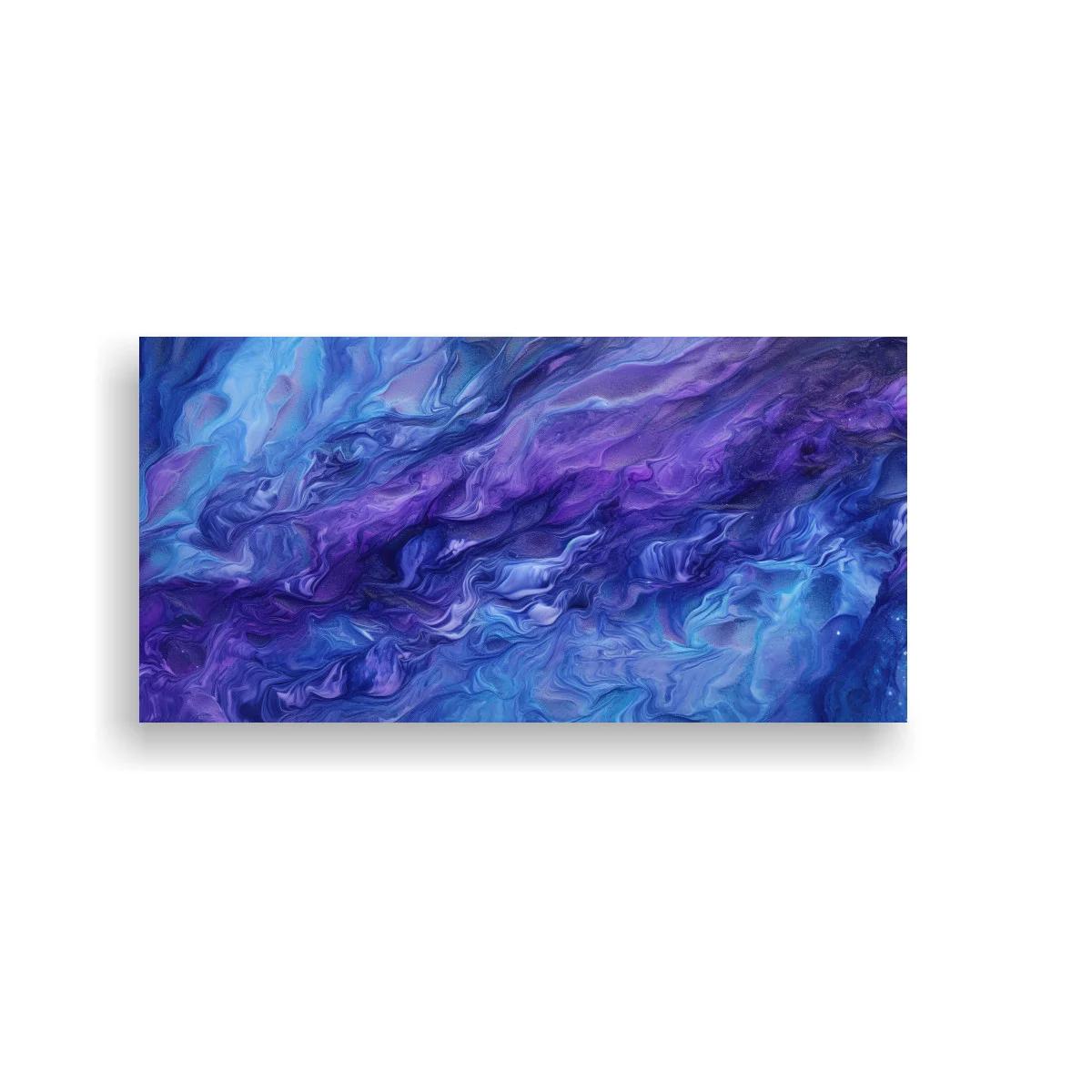 Cuadro remolinos azules y violetas con vetas onduladas — imagen principal