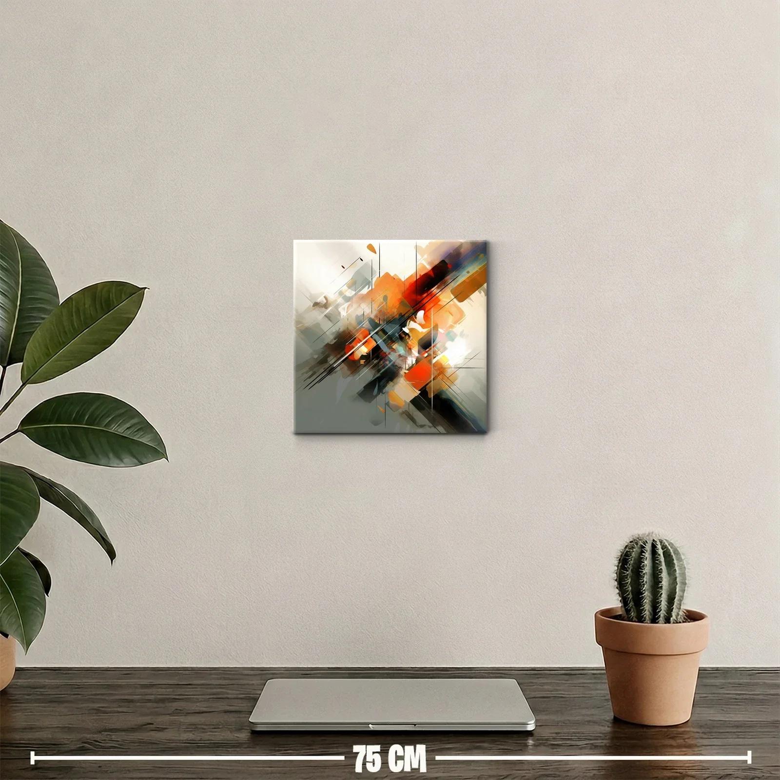 Composición abstracta con dinamismo en tonos cálidos — miniatura 2