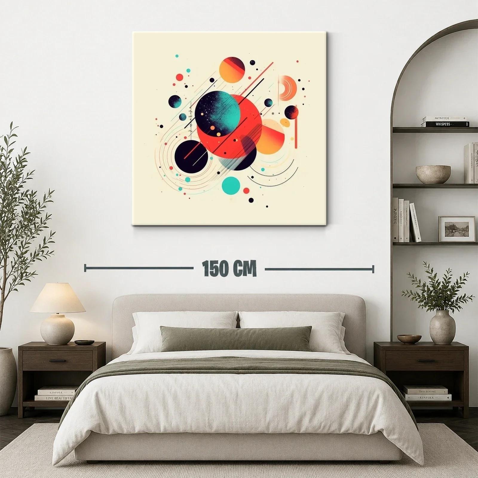 Composición abstracta con círculos en tonos vibrantes — miniatura 3