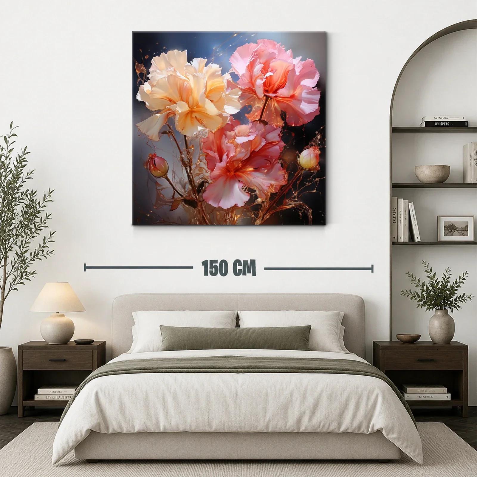 Cuadro floral con delicados tonos pastel y movimiento etéreo — miniatura 3