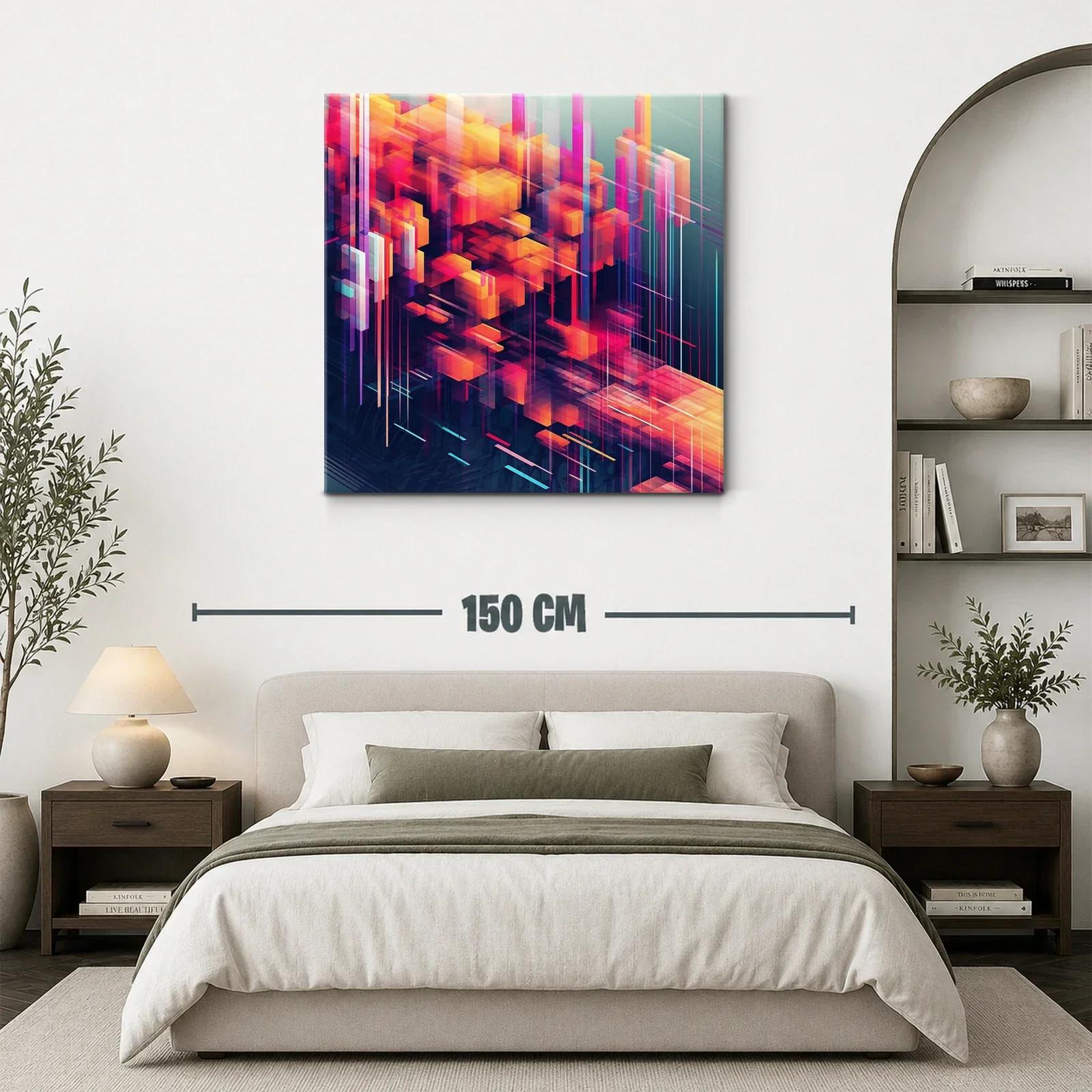 Composición abstracta en tonos cálidos y vibrantes — miniatura 3