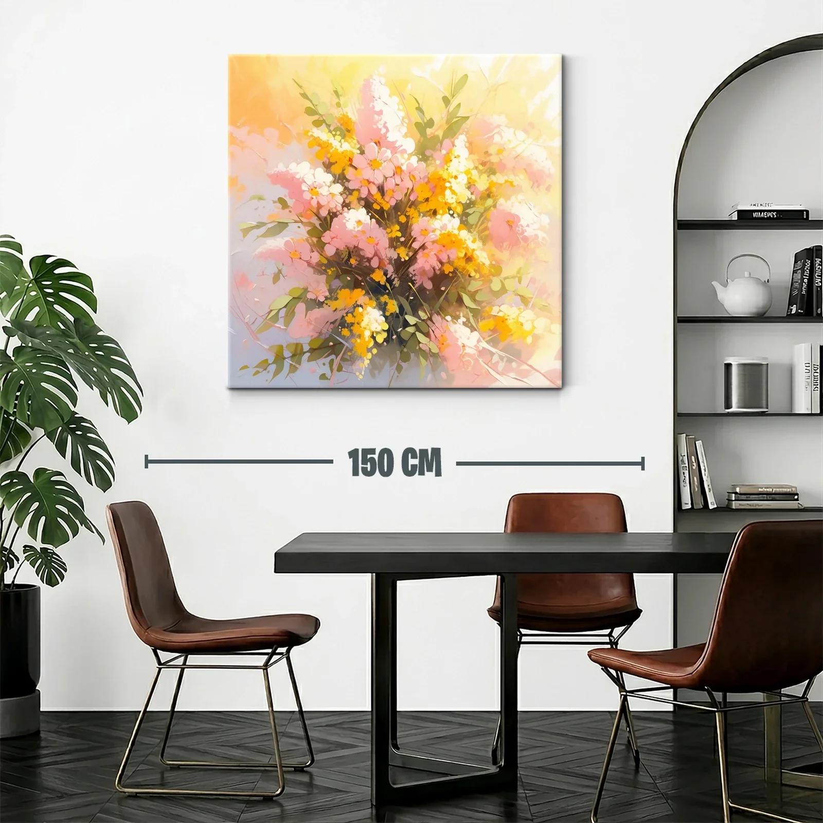 Ramo luminoso de flores en tonos cálidos y suaves — miniatura 2