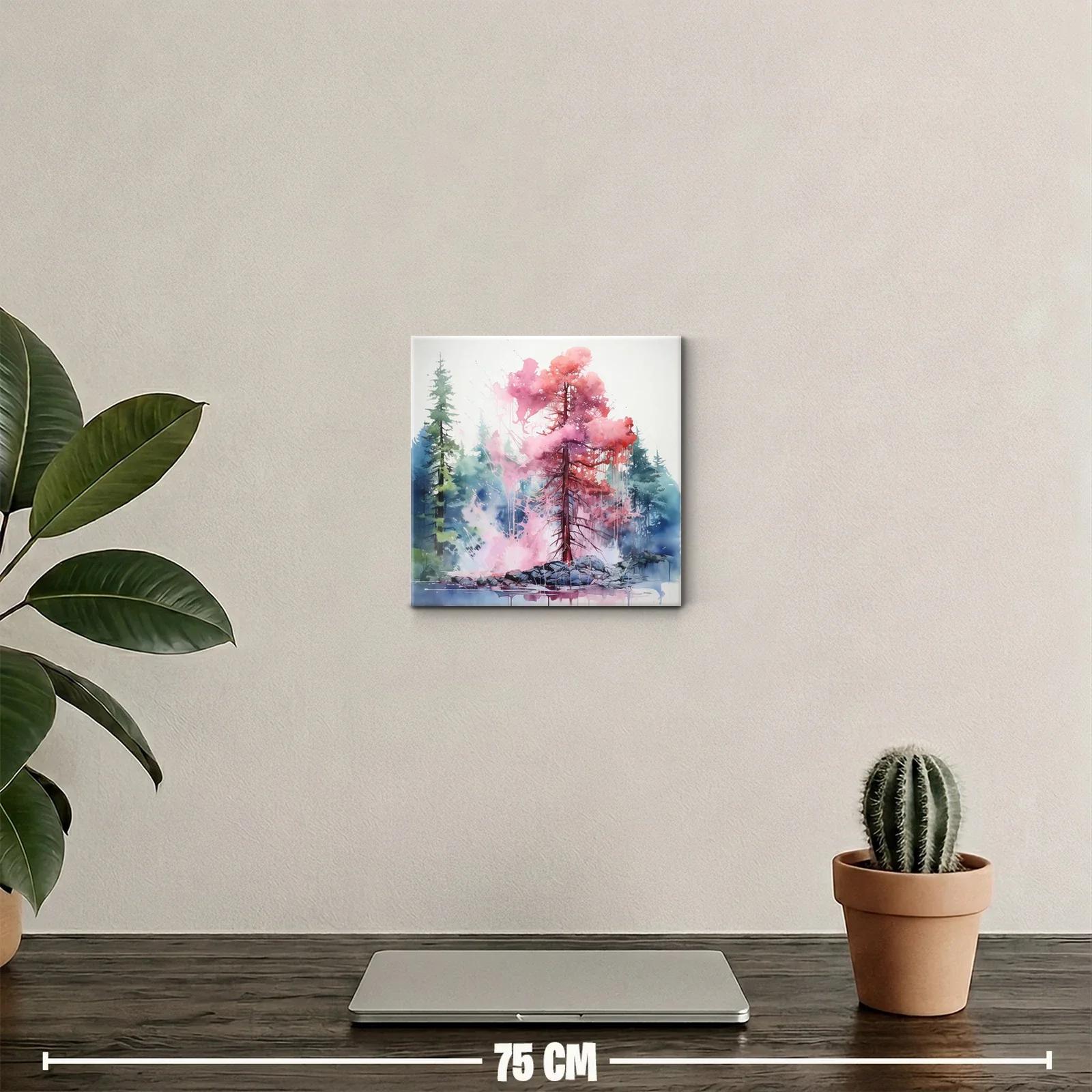 Árbol en explosión de colores vibrantes y naturaleza serena — miniatura 2