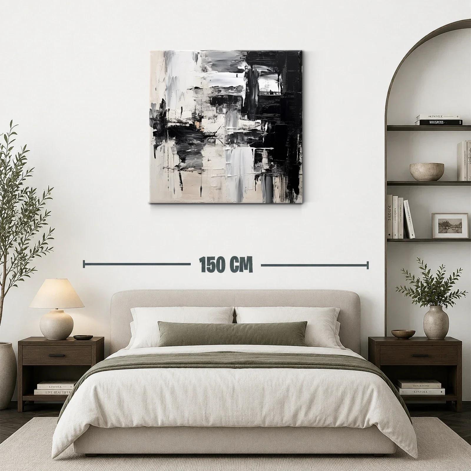 Composición abstracta en negro blanco y tonos neutros — miniatura 3