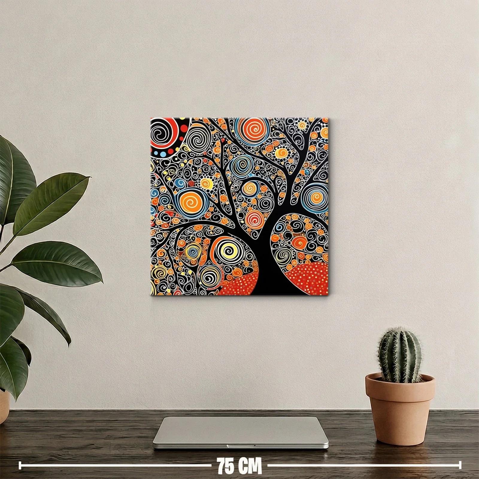 Árbol de espirales con vibrantes tonos otoñales — miniatura 2