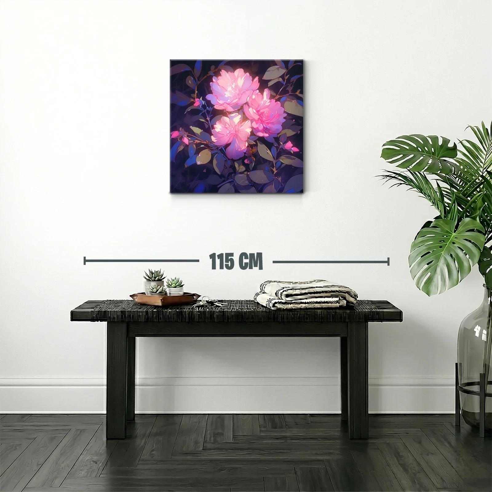 Ramo de flores rosas con contraste vibrante — miniatura 2