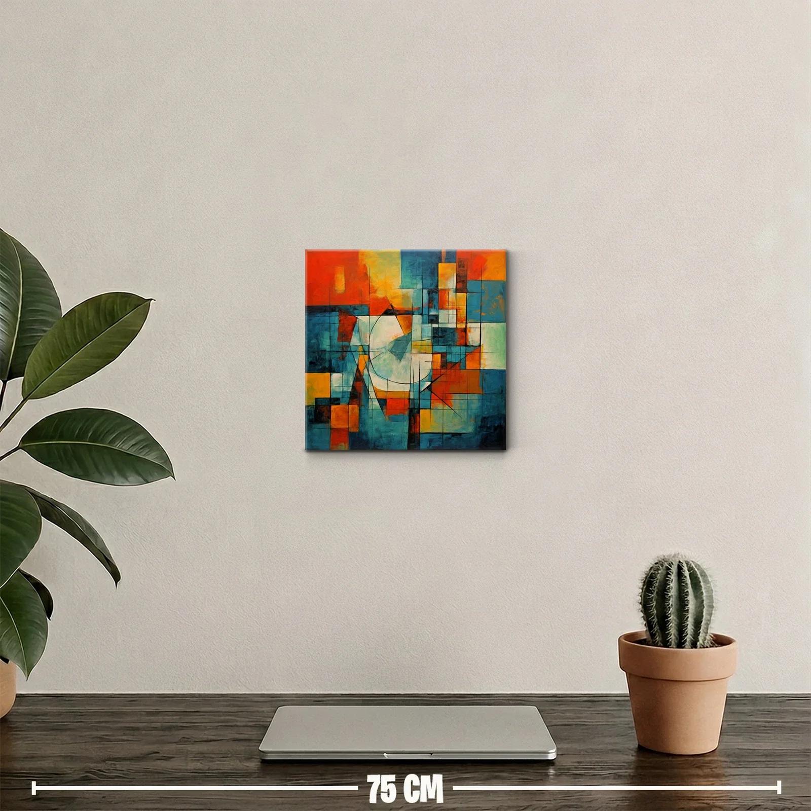 Composición abstracta con formas geométricas y colores vibrantes — miniatura 2