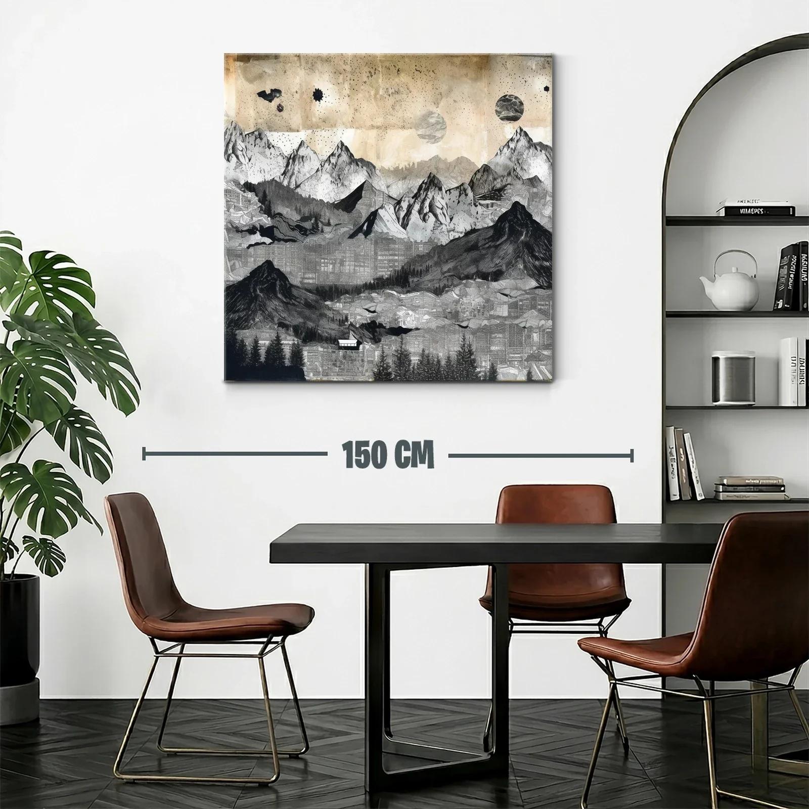 Montañas abstractas con contrastes en tonalidades neutras — miniatura 2