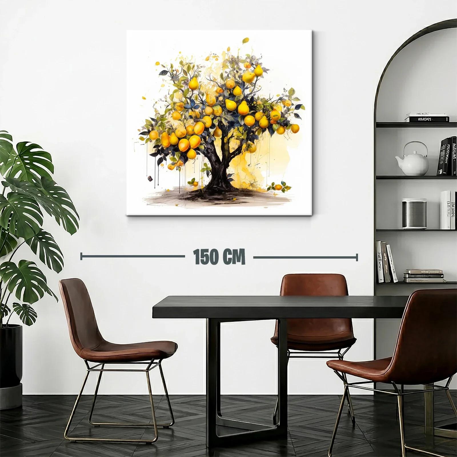 Árbol frutal vibrante con frutos dorados y hojas verdes — miniatura 2
