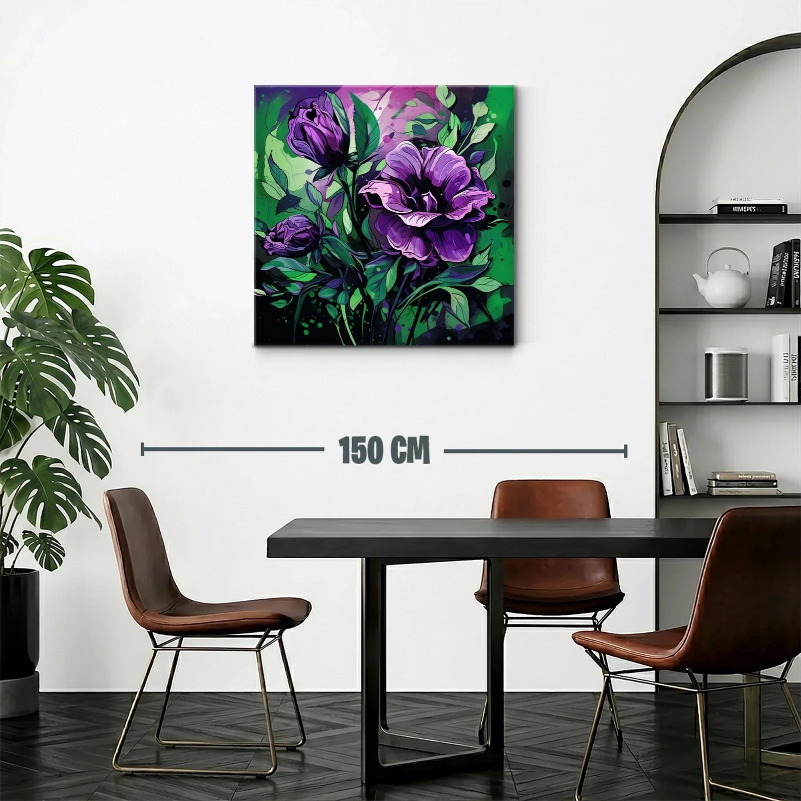 Floraciones vibrantes en tonos violetas y verdes — miniatura 2