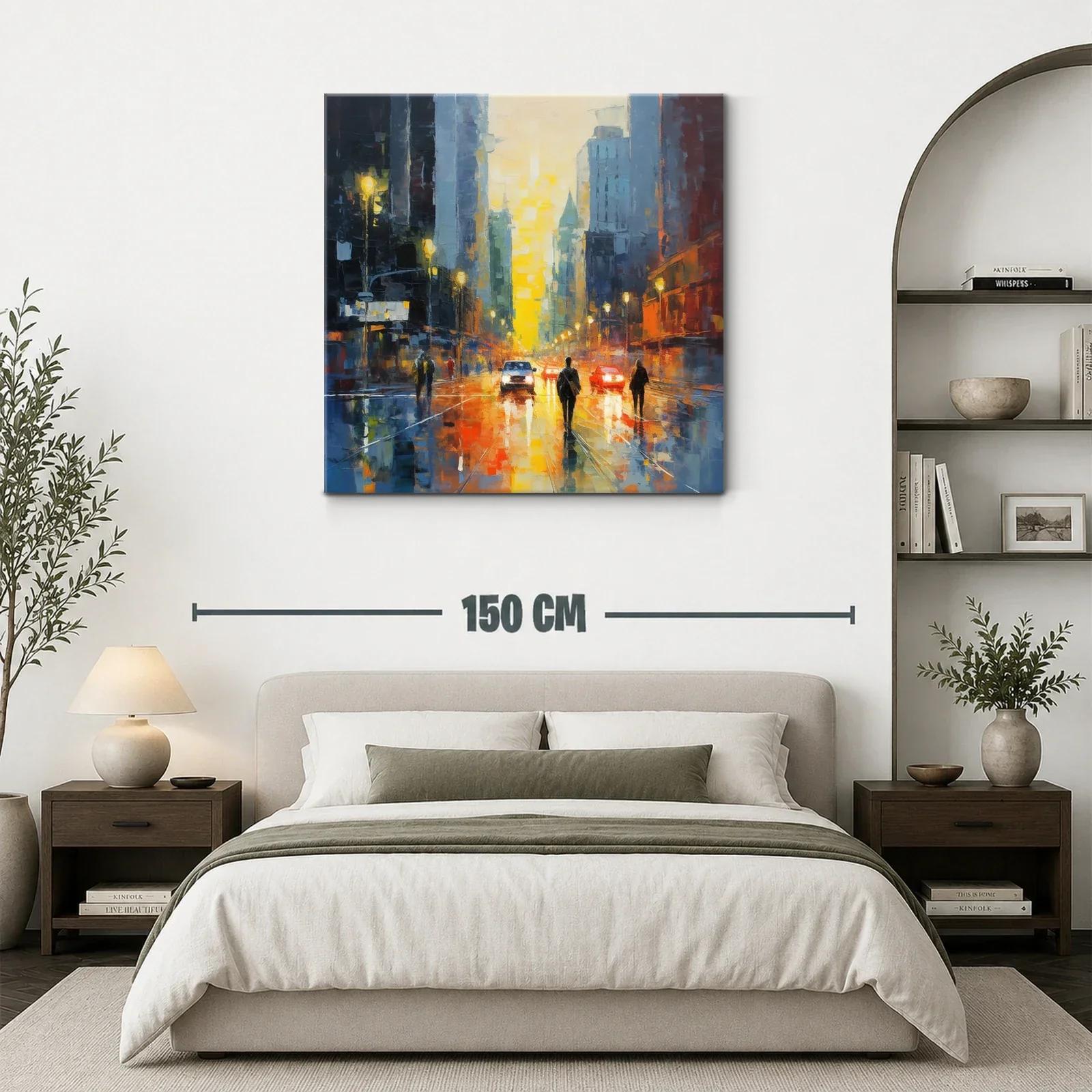 Atardecer urbano con reflejos vibrantes en la ciudad — miniatura 3