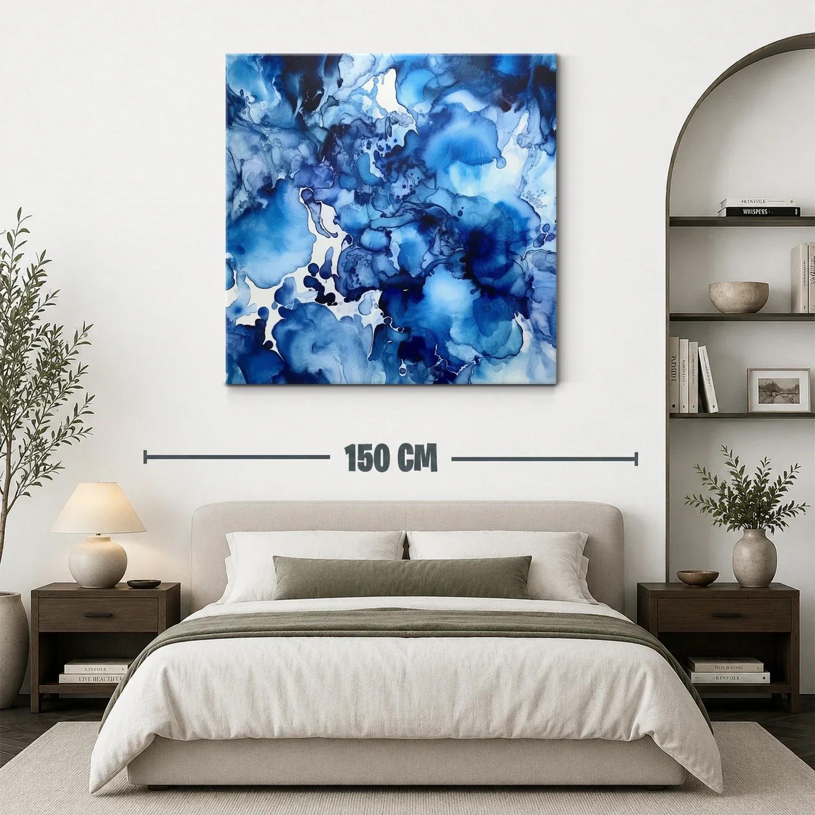 Composición abstracta en gamas de azul y blanco — miniatura 3