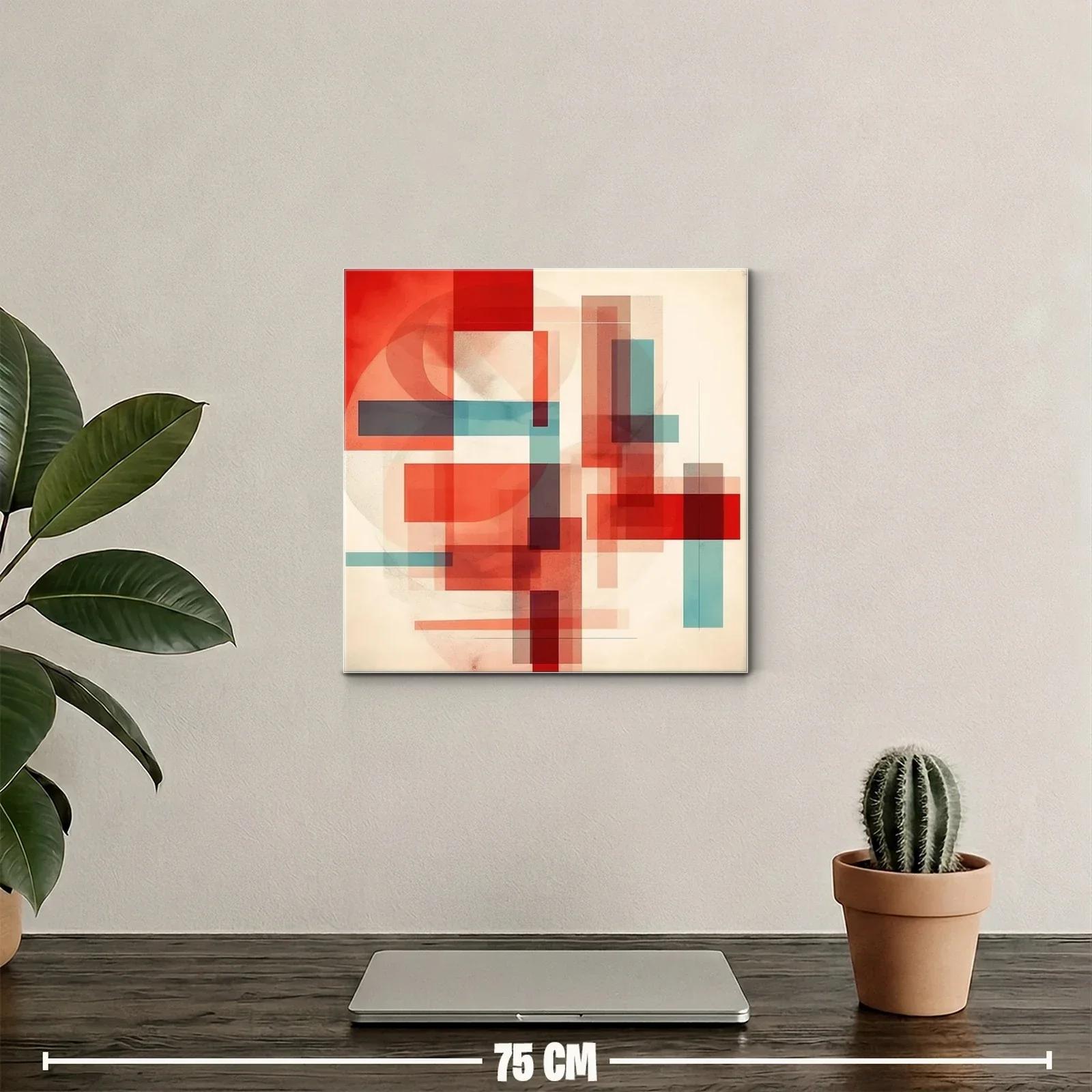 Composición abstracta con formas geométricas en tonos cálidos — miniatura 2