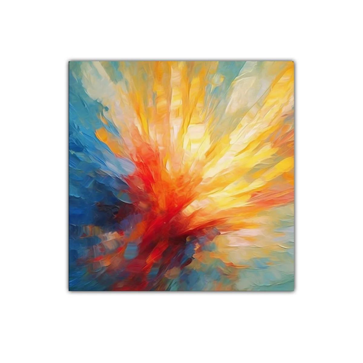 Estallido de colores cálidos y fríos en forma abstracta — miniatura 1
