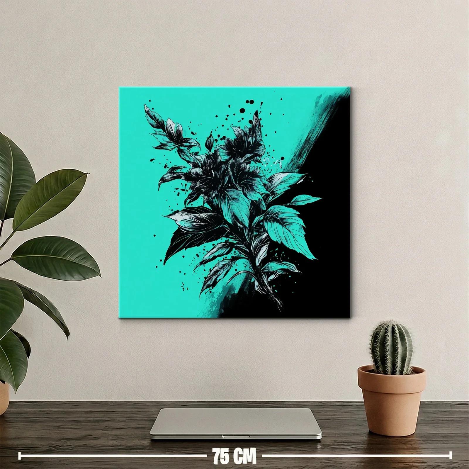 Flor expresiva en contraste vibrante y negro intenso — miniatura 2
