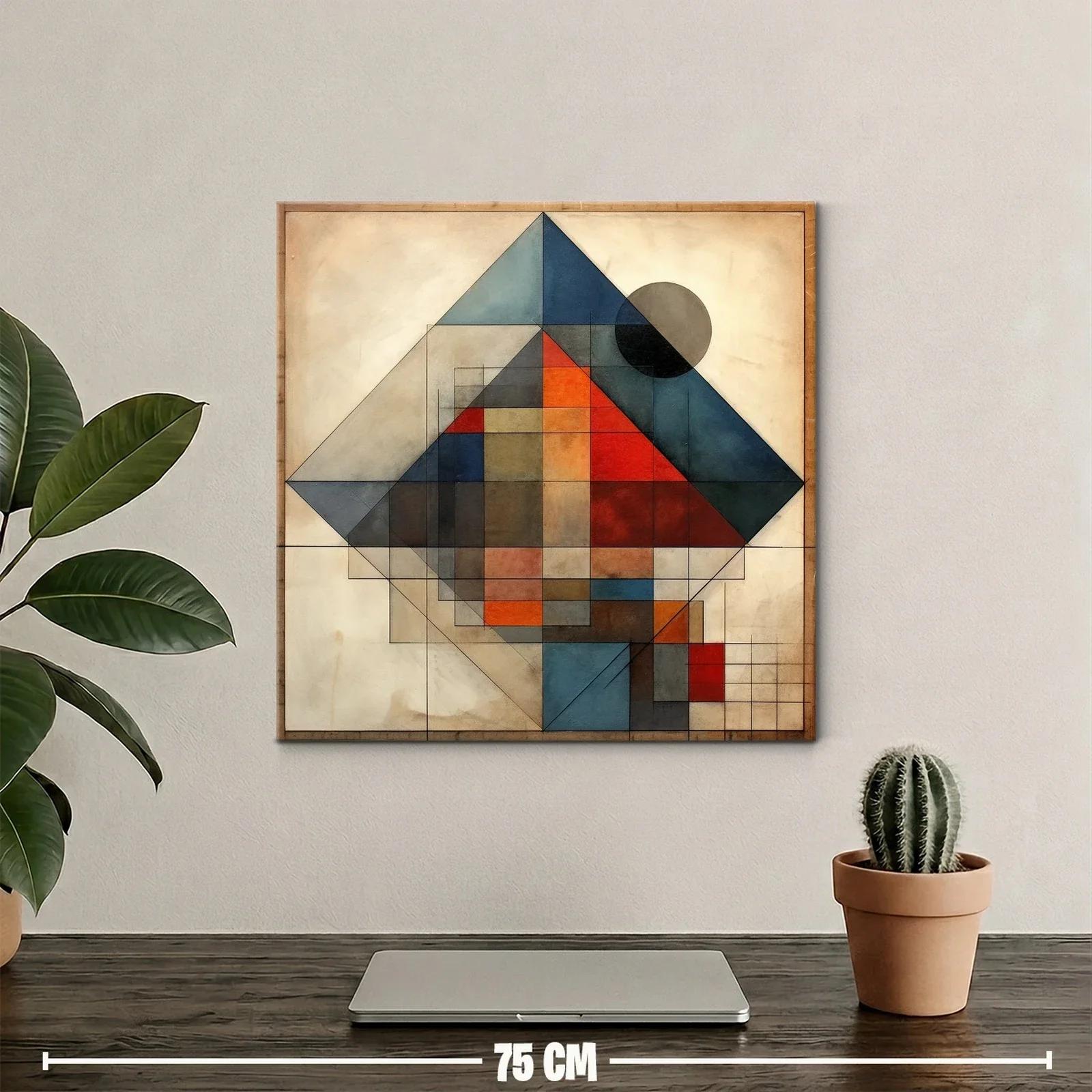 Composición geométrica con contrastes cálidos y fríos — miniatura 2